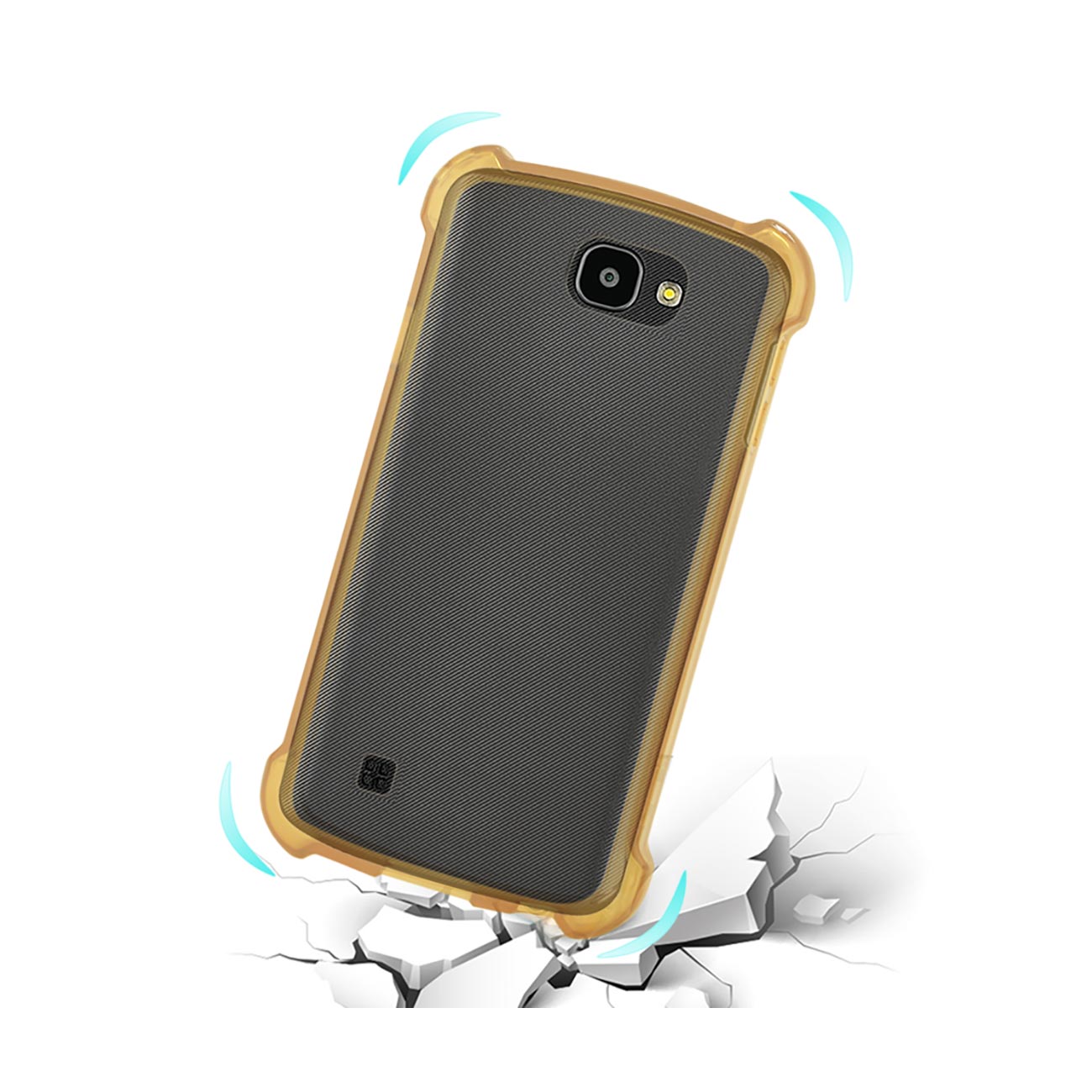 Case Clear Bumper Air Cushion Protection LG Spree Gold Color