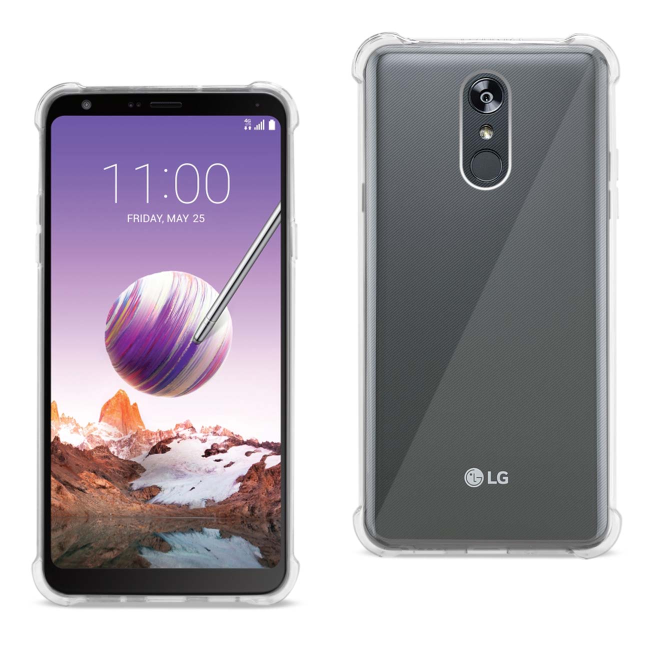 Reiko LG Stylo 4 Clear Bumper Case With Air Cushion Protection In Clear