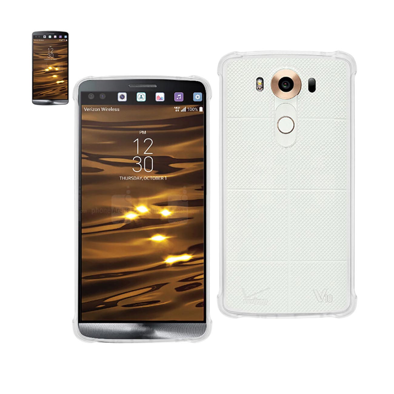 LG V10 Clear Bumper Case With Air Cushion Protection In Clear