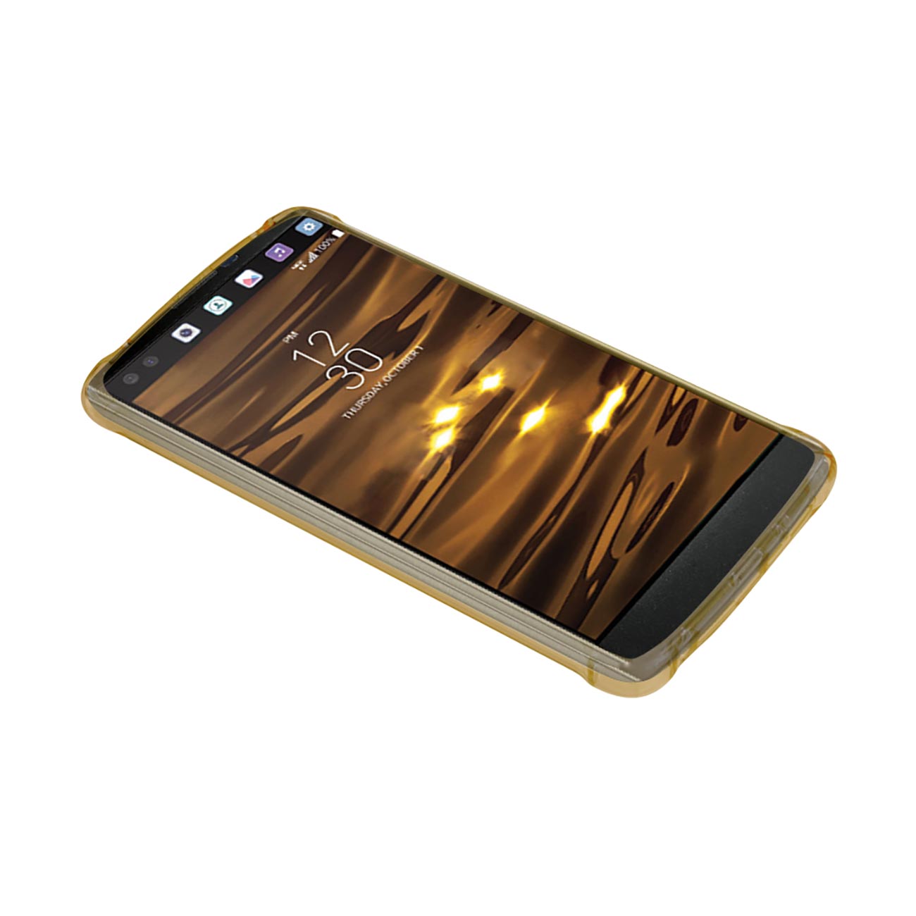 LG V10 Clear Bumper Case With Air Cushion Protection In Clear Gold
