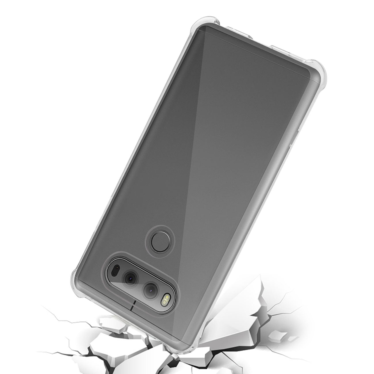 LG V20 5.7 Inches Clear Bumper Case With Air Cushion Protection In Clear