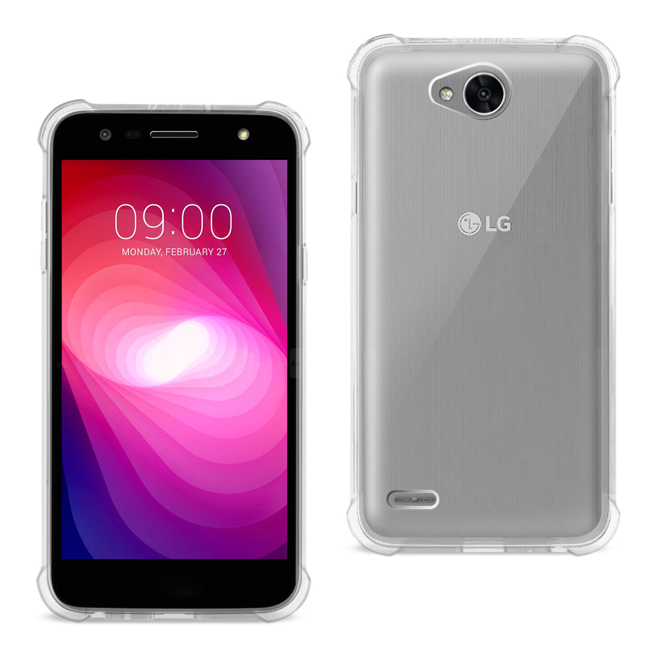 Case Bumper Clear Air Cushion Shock Absorption LG X Power 2 Clear