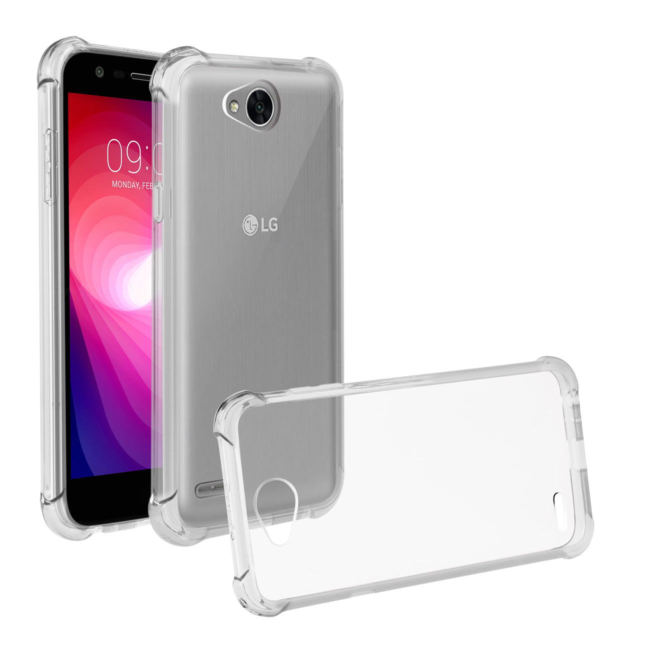Case Bumper Clear Air Cushion Shock Absorption LG X Power 2 Clear