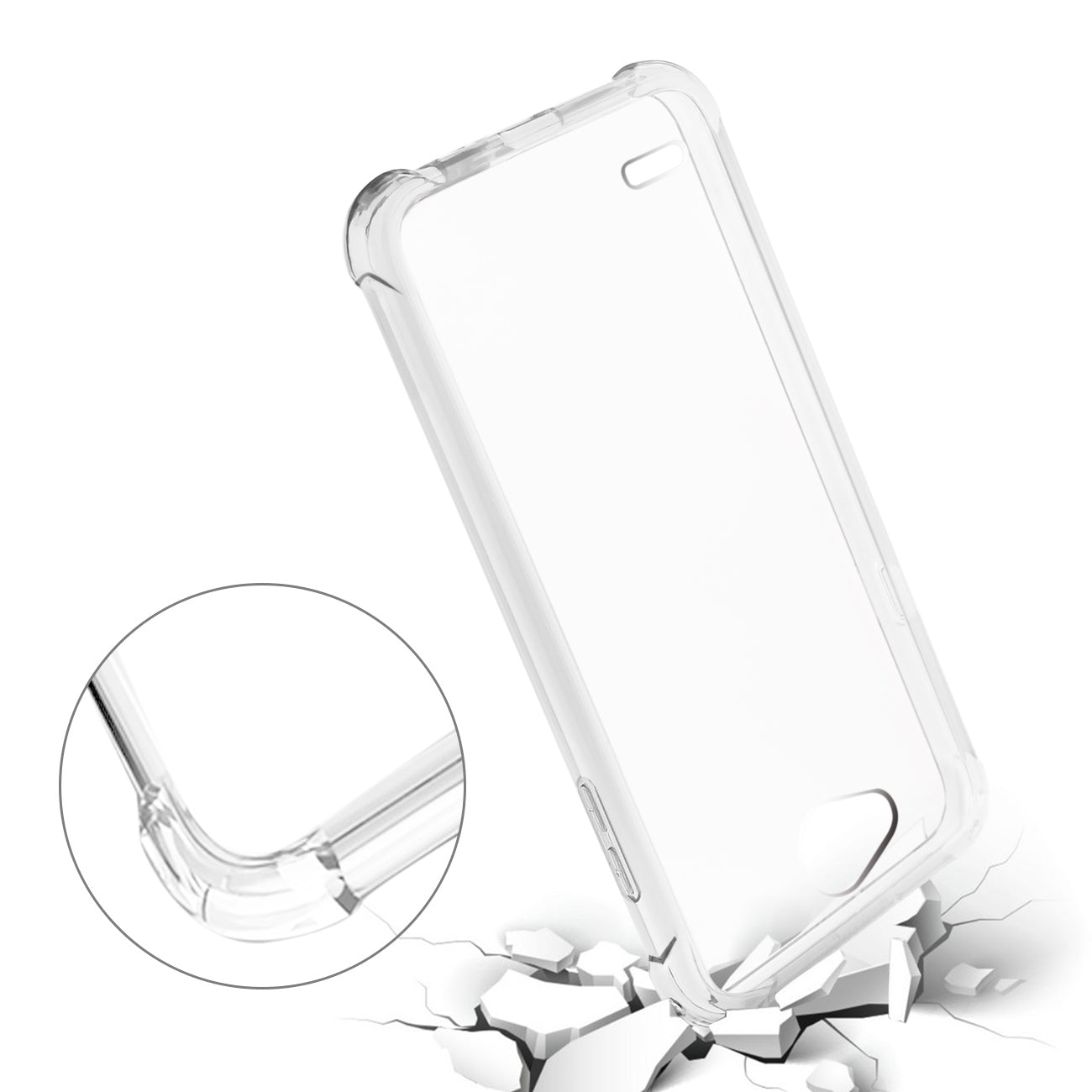 Case Bumper Clear Air Cushion Shock Absorption LG X Power 2 Clear