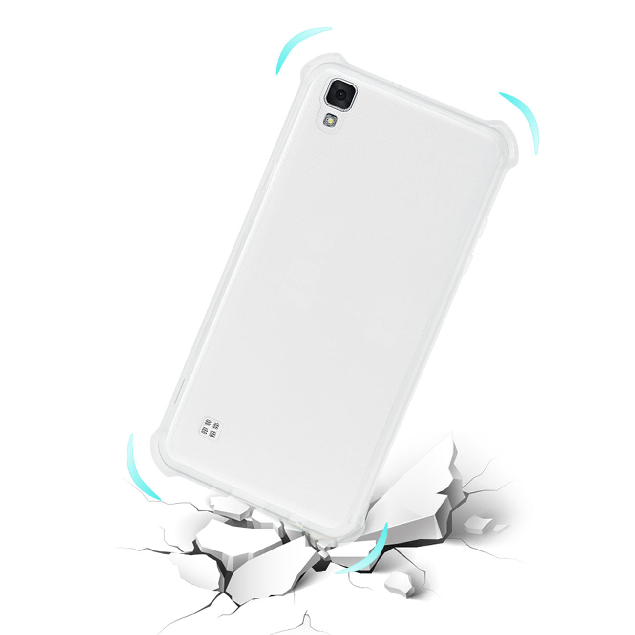 Case Bumper Air Cushion Protection LG X Style (Tribute Hd) Clear