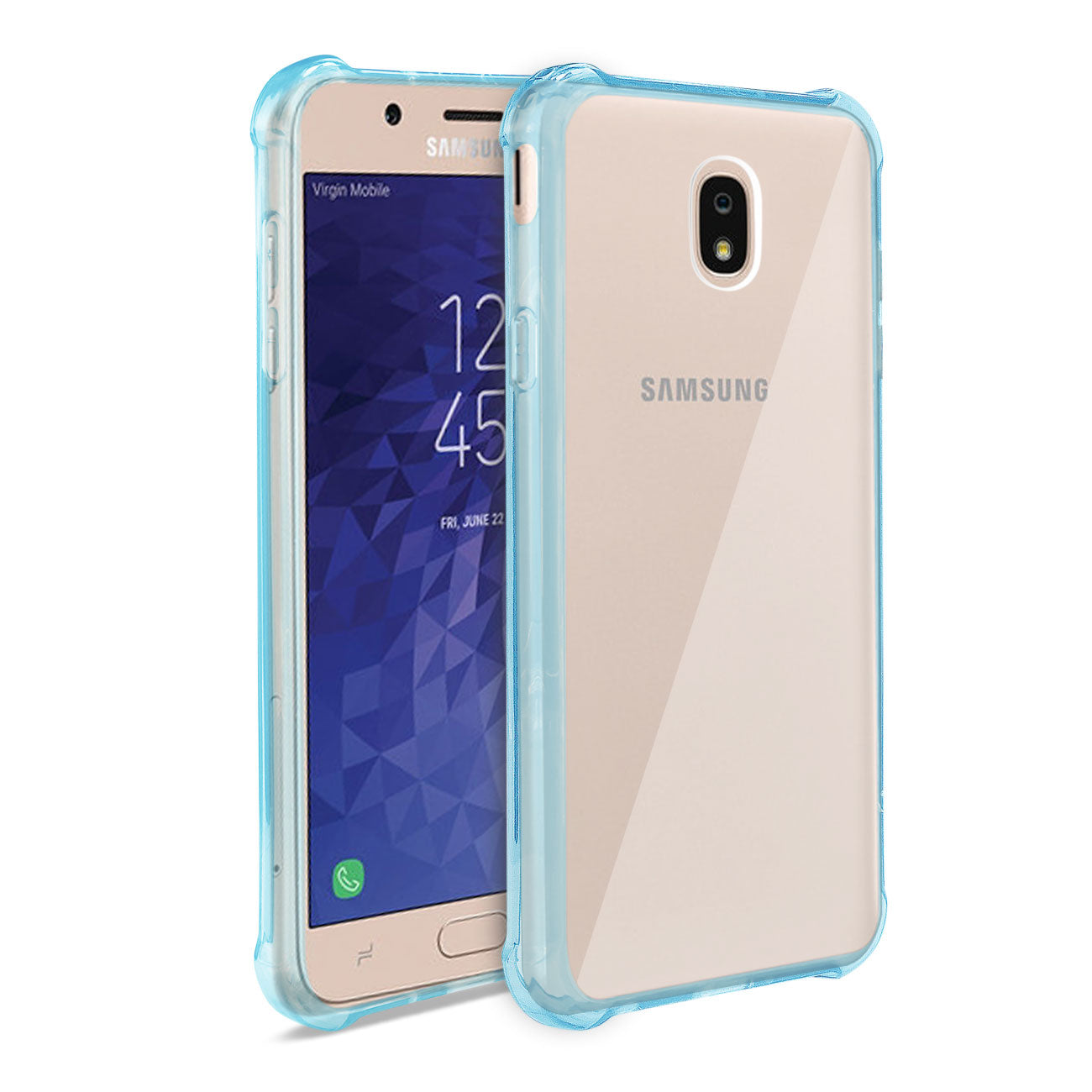 Case Bumper Air Cushion Protection Samsung J7(2018) Clear Navy Color