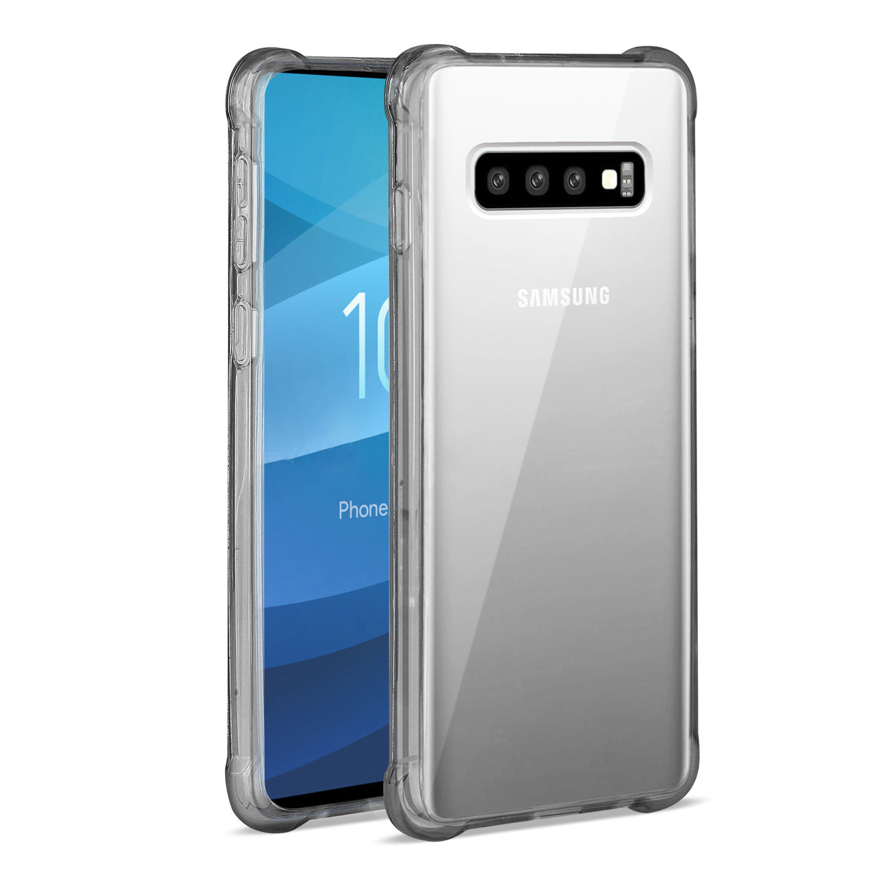 Case Bumper Clear Air Cushion Protection SAMSUNG GALAXY S10 Clear Black Color