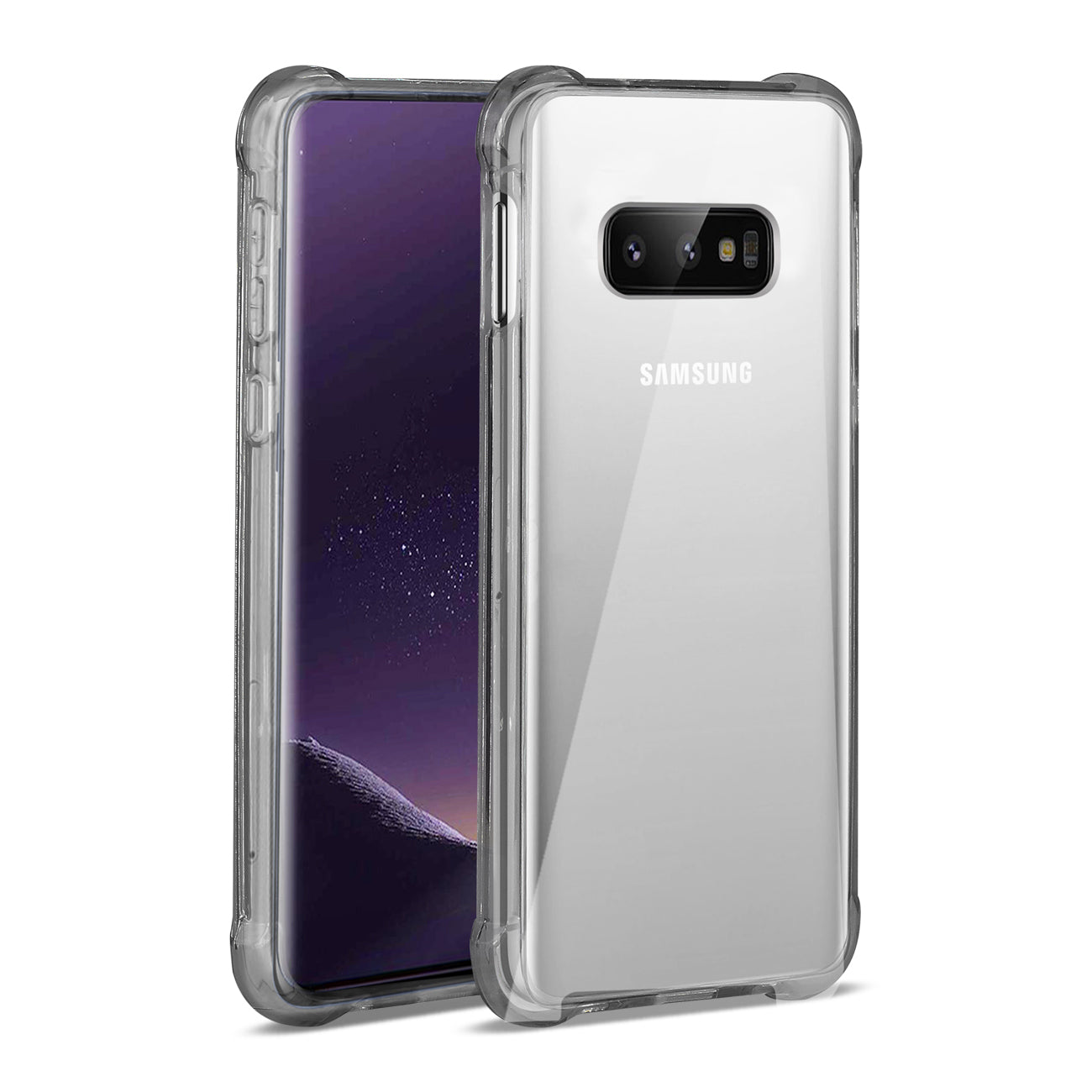 SAMSUNG GALAXY S10 Lite(S10e) Clear Bumper Case With Air Cushion Protection In Clear Black