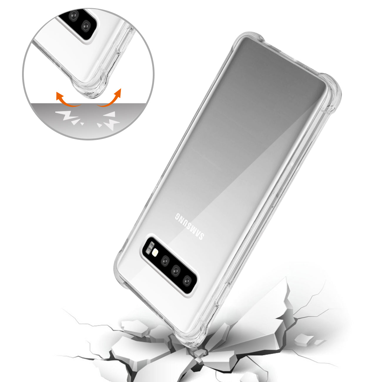 SAMSUNG GALAXY S10 Plus Clear Bumper Case With Air Cushion Protection