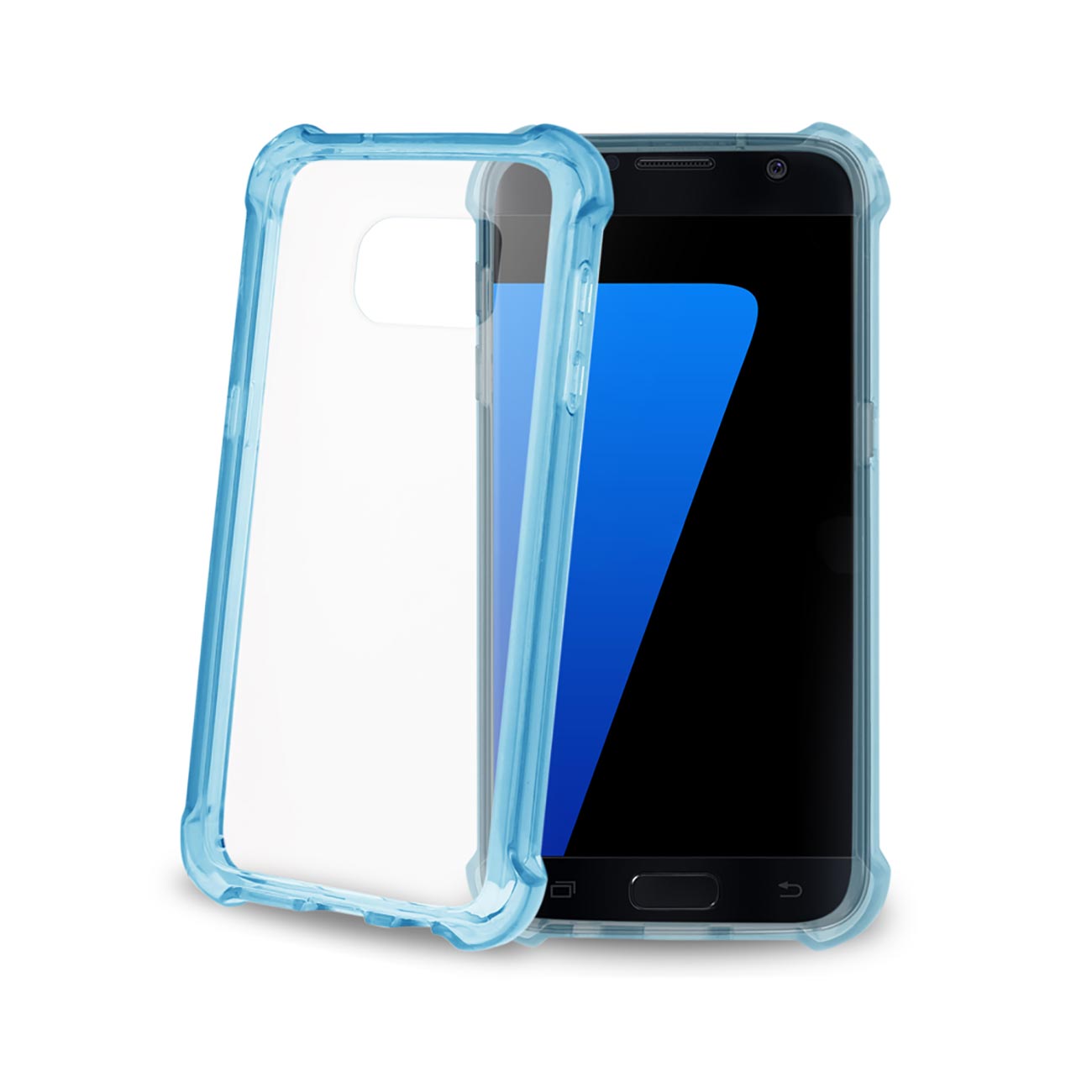 Samsung Galaxy S7 Clear Bumper Case With Air Cushion Protection In Clear Navy