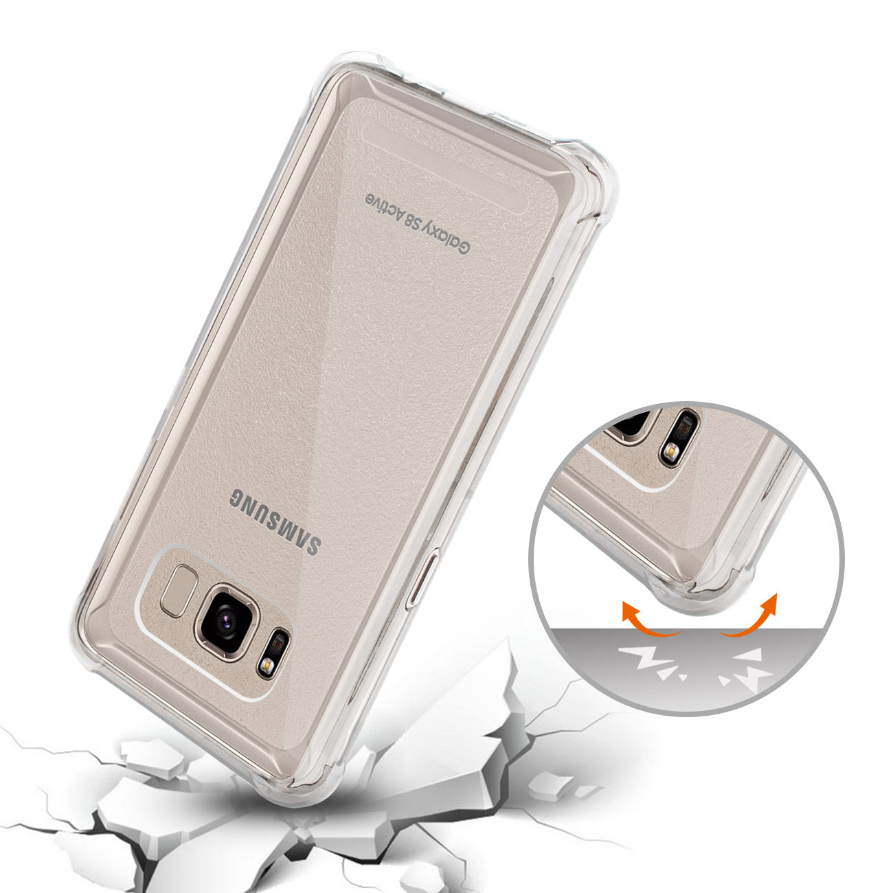 Case Bumper Air Cushion Protection Samsung Galaxy S8 Active Clear