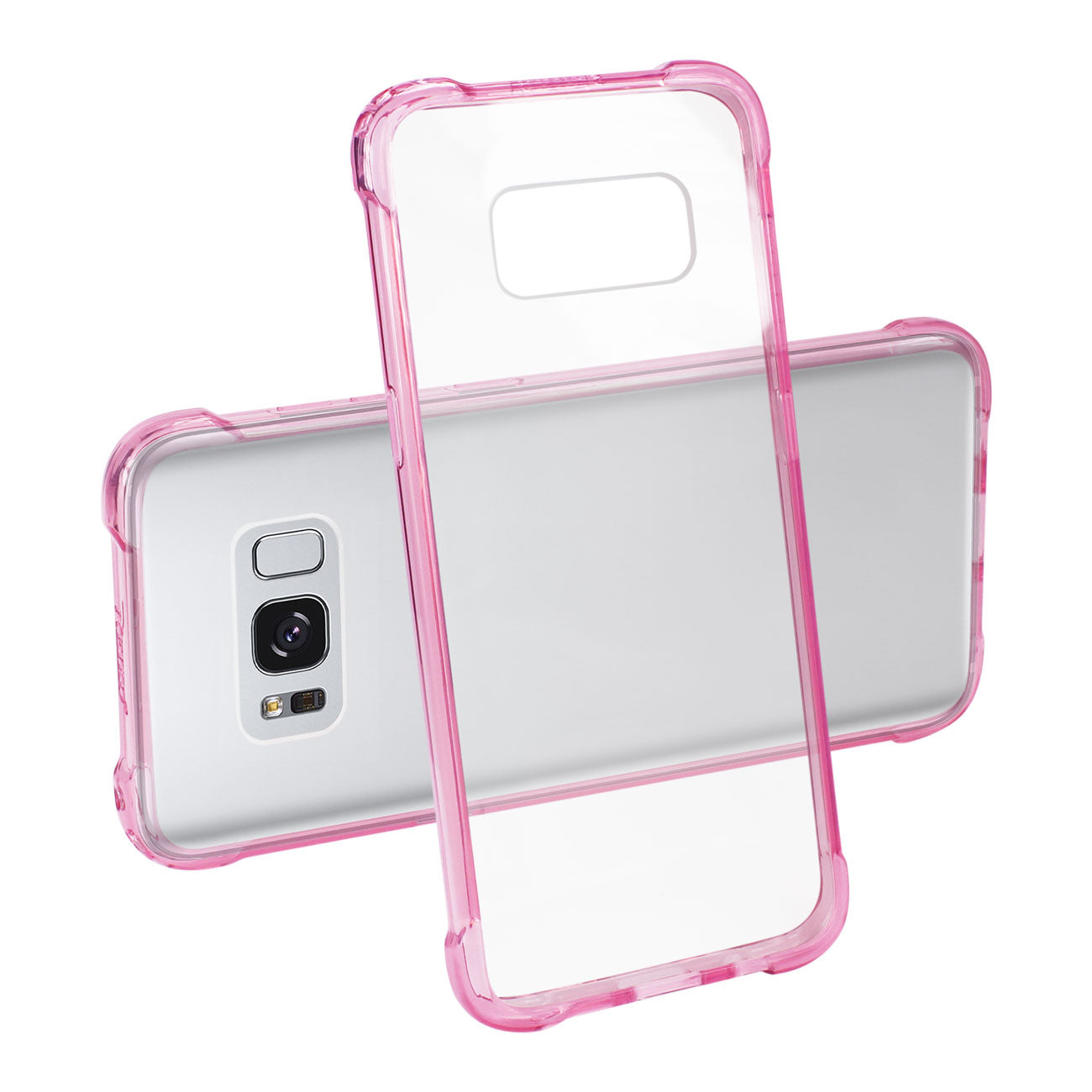 Case Bumper Air Cushion Protector Samsung Galaxy S8 Clear Hot Pink Color