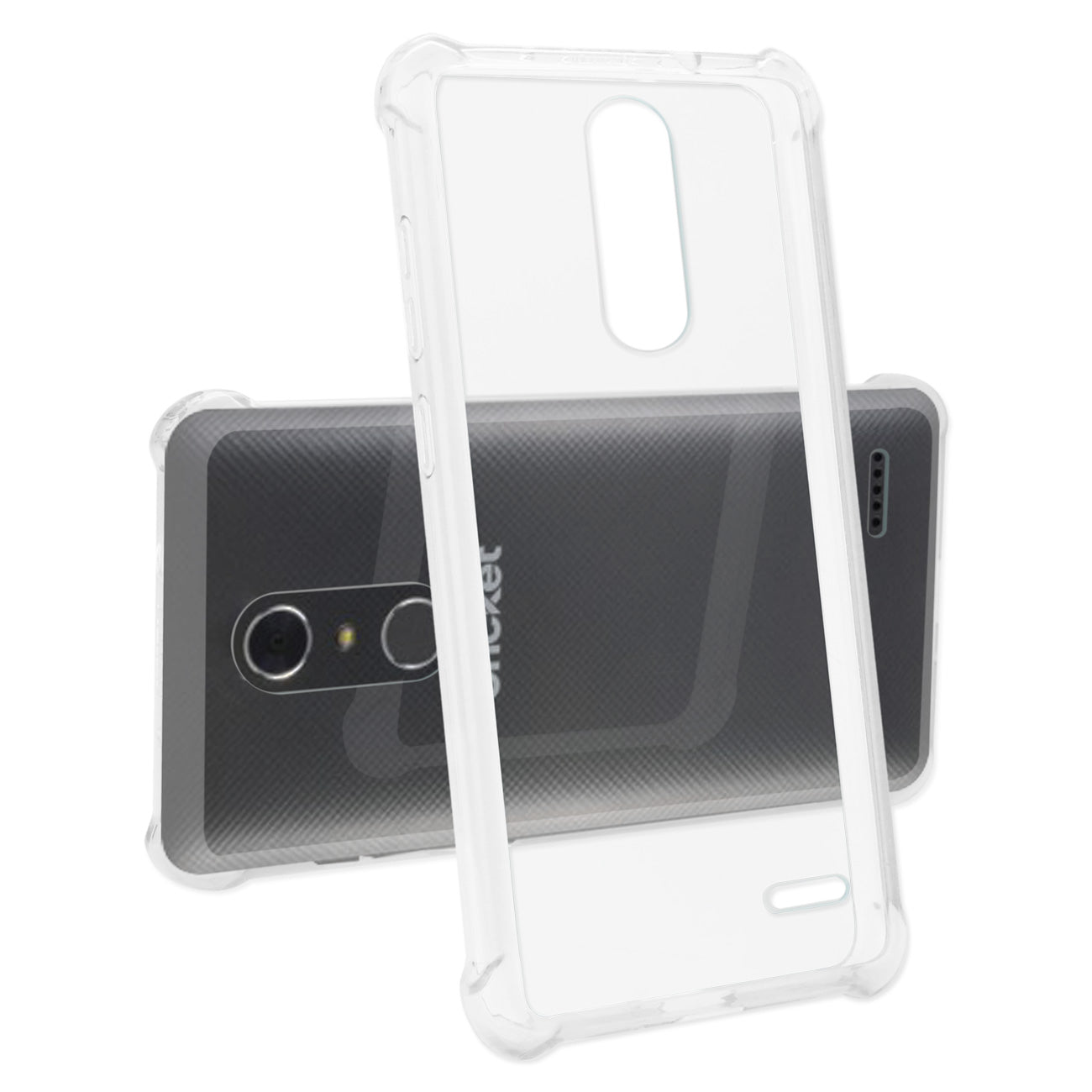 Zte Grand X4 Bumper Case With Air Cushion Protection In Clear