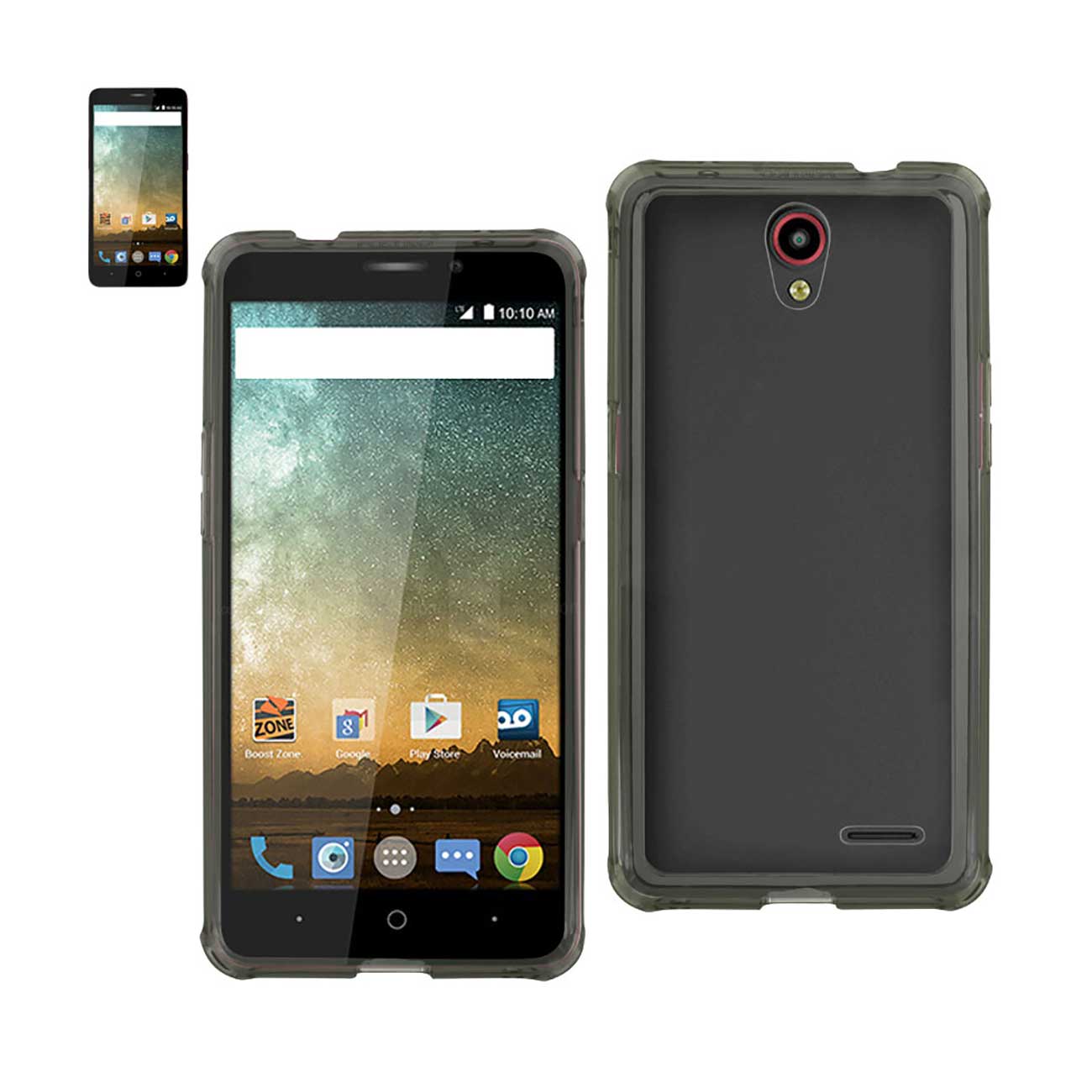 Case Clear Bumper Air Cushion Protection ZTE Prestige Clear Black Color