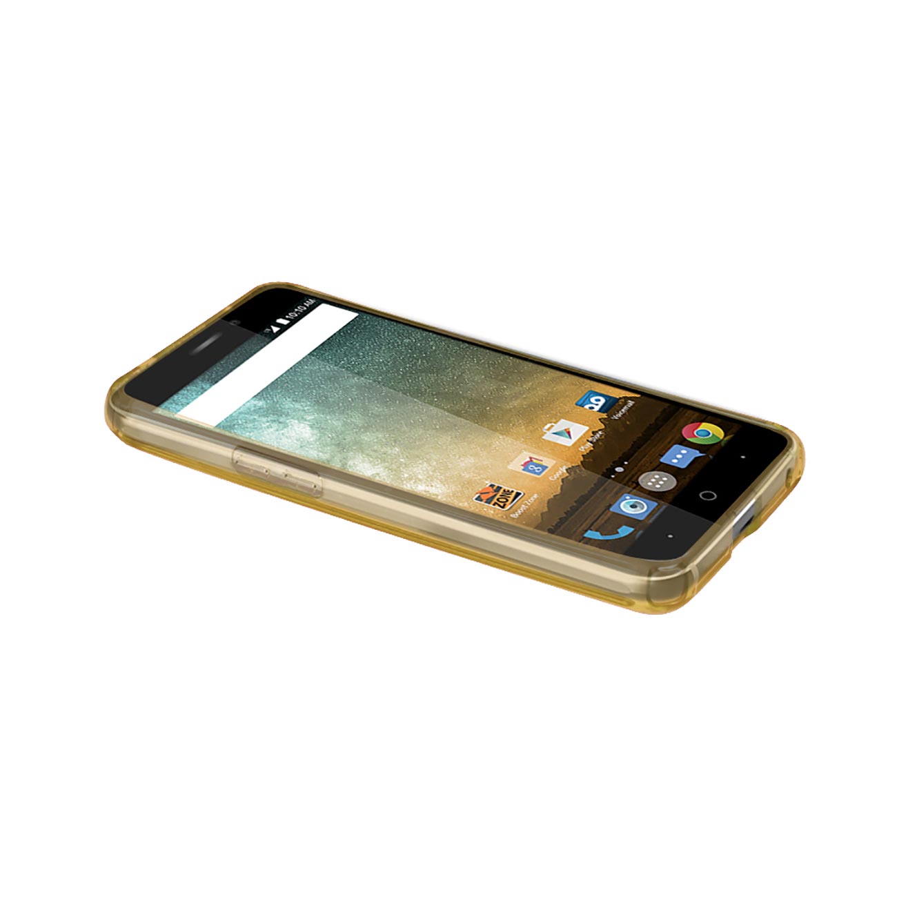 Case Clear Bumper With Air Cushion Protection ZTE Prestige Clear Gold Color