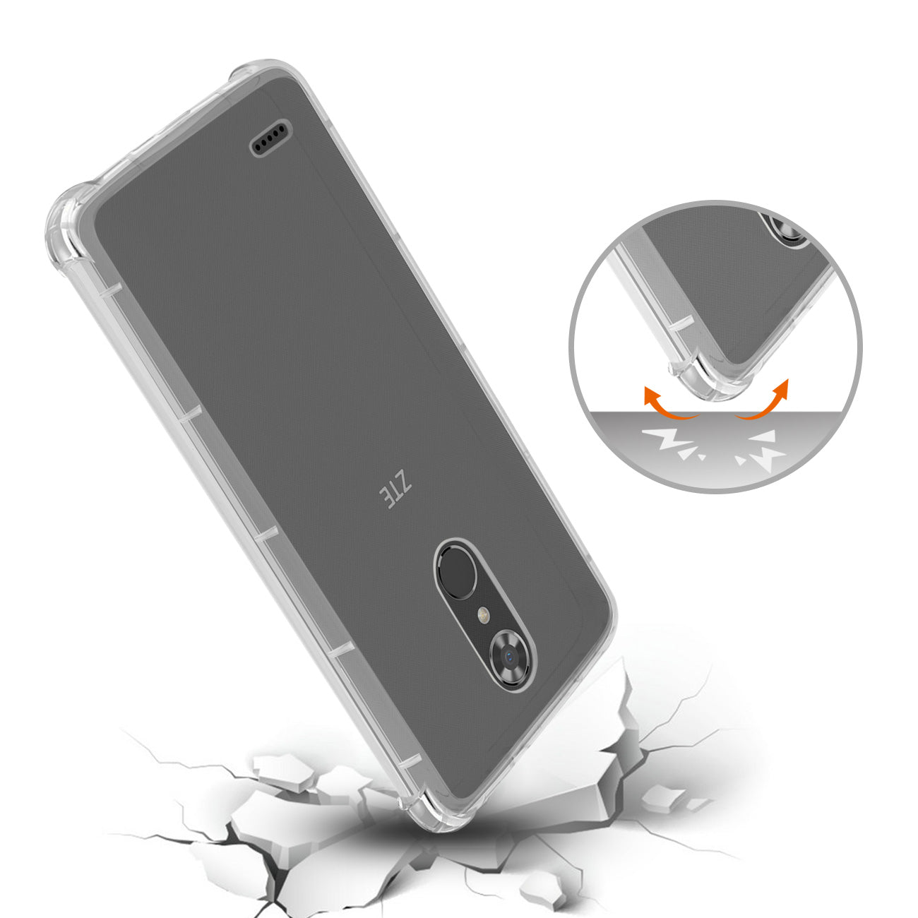 Case Bumper Air Cushion Protection ZTE Max Xl/ N9560 Clear
