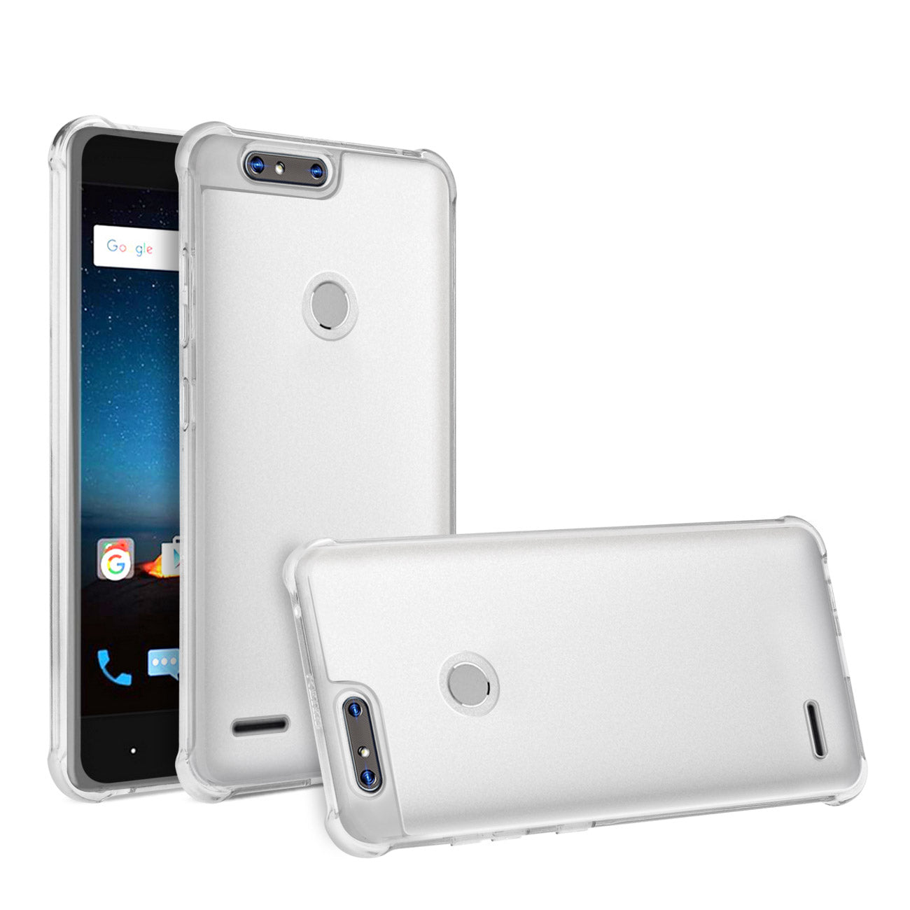 Zte Â Sequoia Clear Bumper Case With Air Cushion Protection In Clear