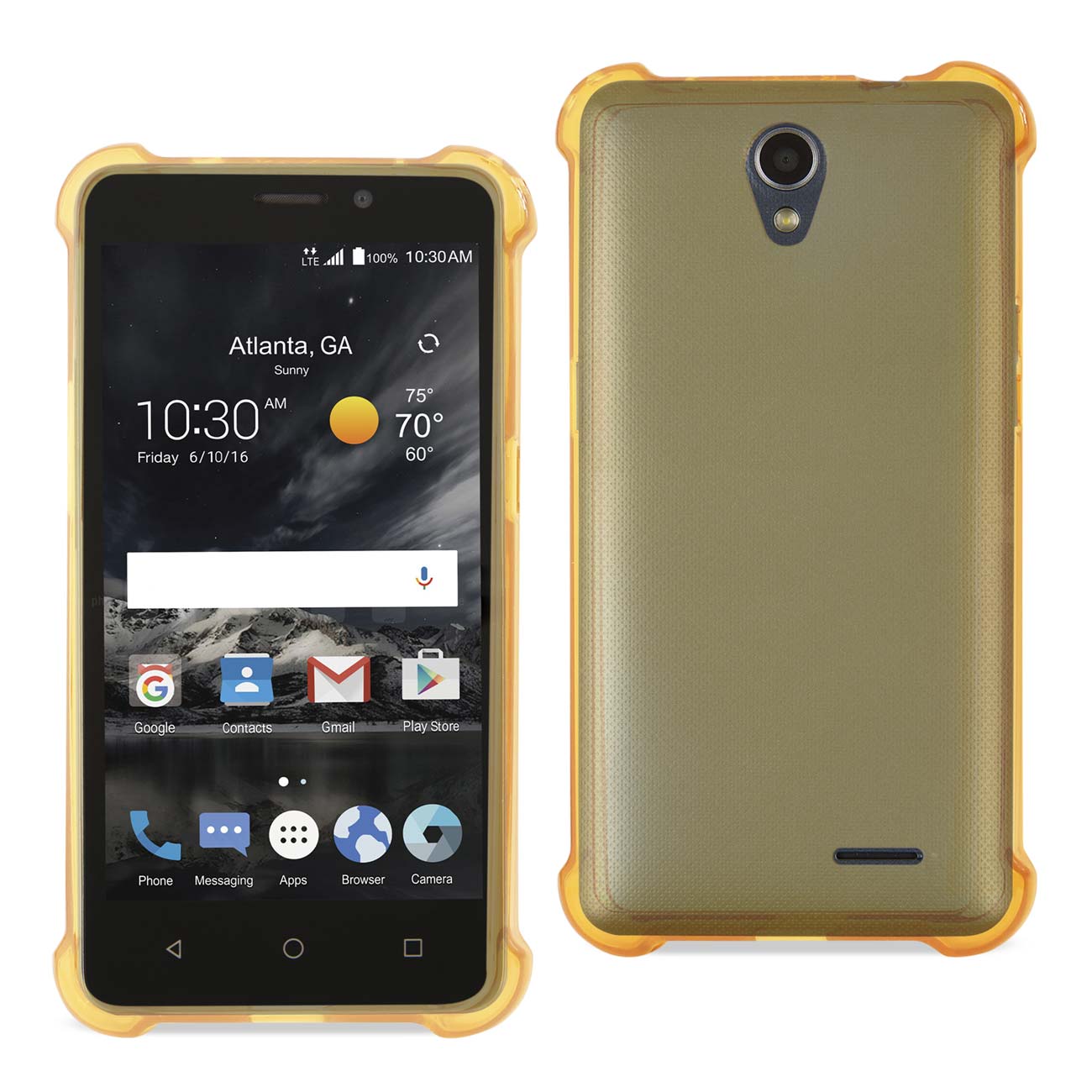 Case Bumper Clear Air Cushion Protection ZTE Maven 2/ Chapel (Z831) Clear Gold Color