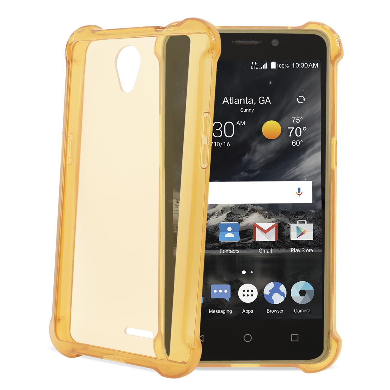 Case Bumper Clear Air Cushion Protection ZTE Maven 2/ Chapel (Z831) Clear Gold Color
