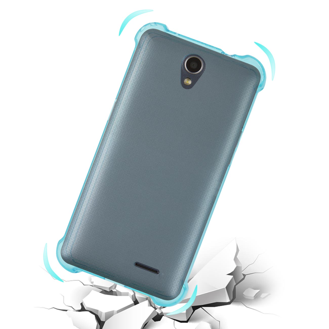 Case Bumper Clear Air Cushion Protection ZTE Maven 2/ Chapel (Z831) Clear Navy Color