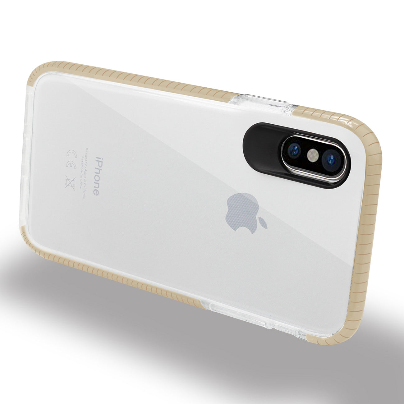 Case TPU Soft Transparent iPhone X/ iPhone XS Clear Gold Color