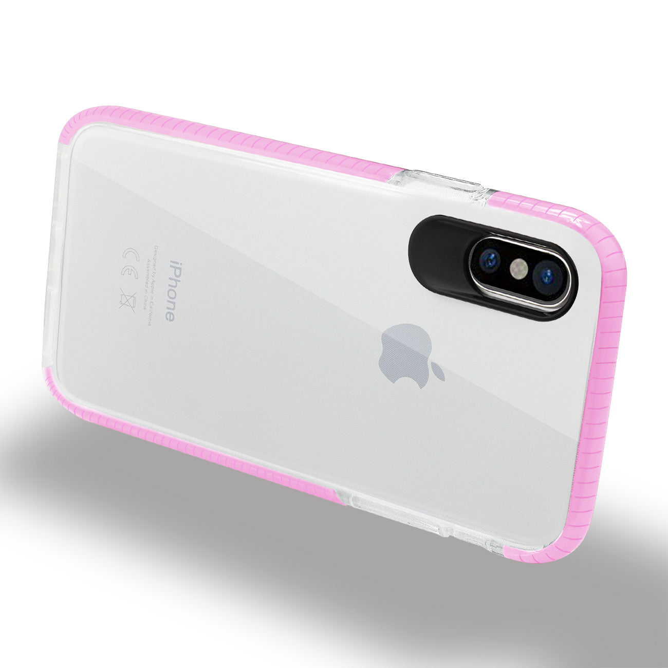 Case TPU Soft Transparent iPhone X/ iPhone XS Clear Pink Color