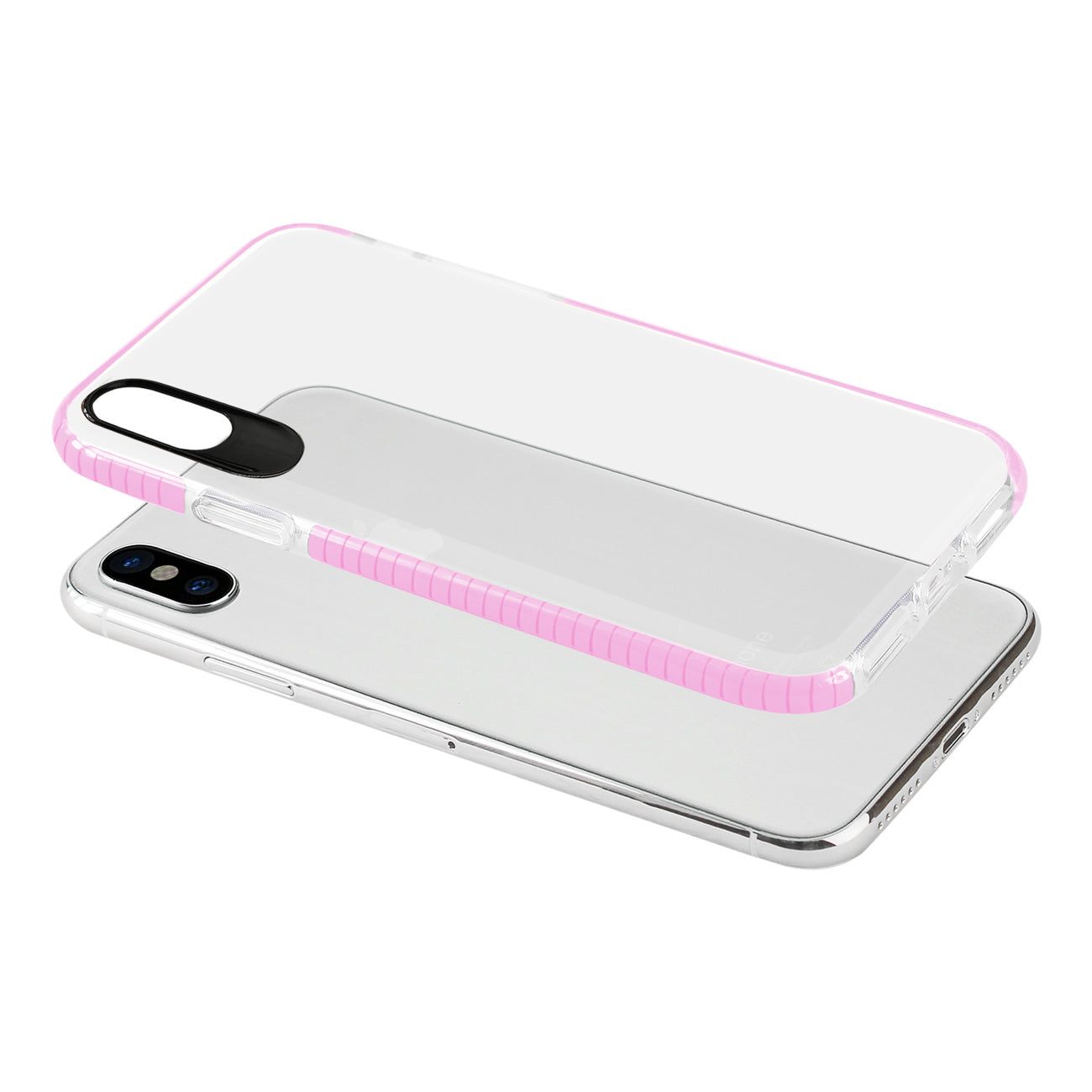 Case TPU Soft Transparent iPhone X/ iPhone XS Clear Pink Color