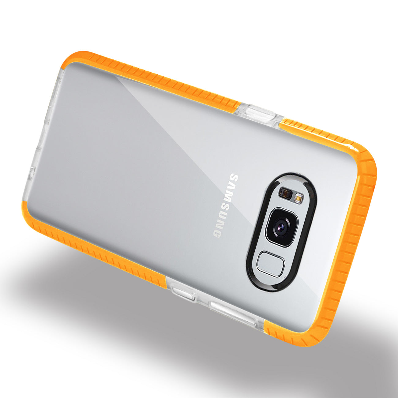 Case TPU Soft Transparent Samsung Galaxy S8 Edge/ S8 Plus Clear Orange Color