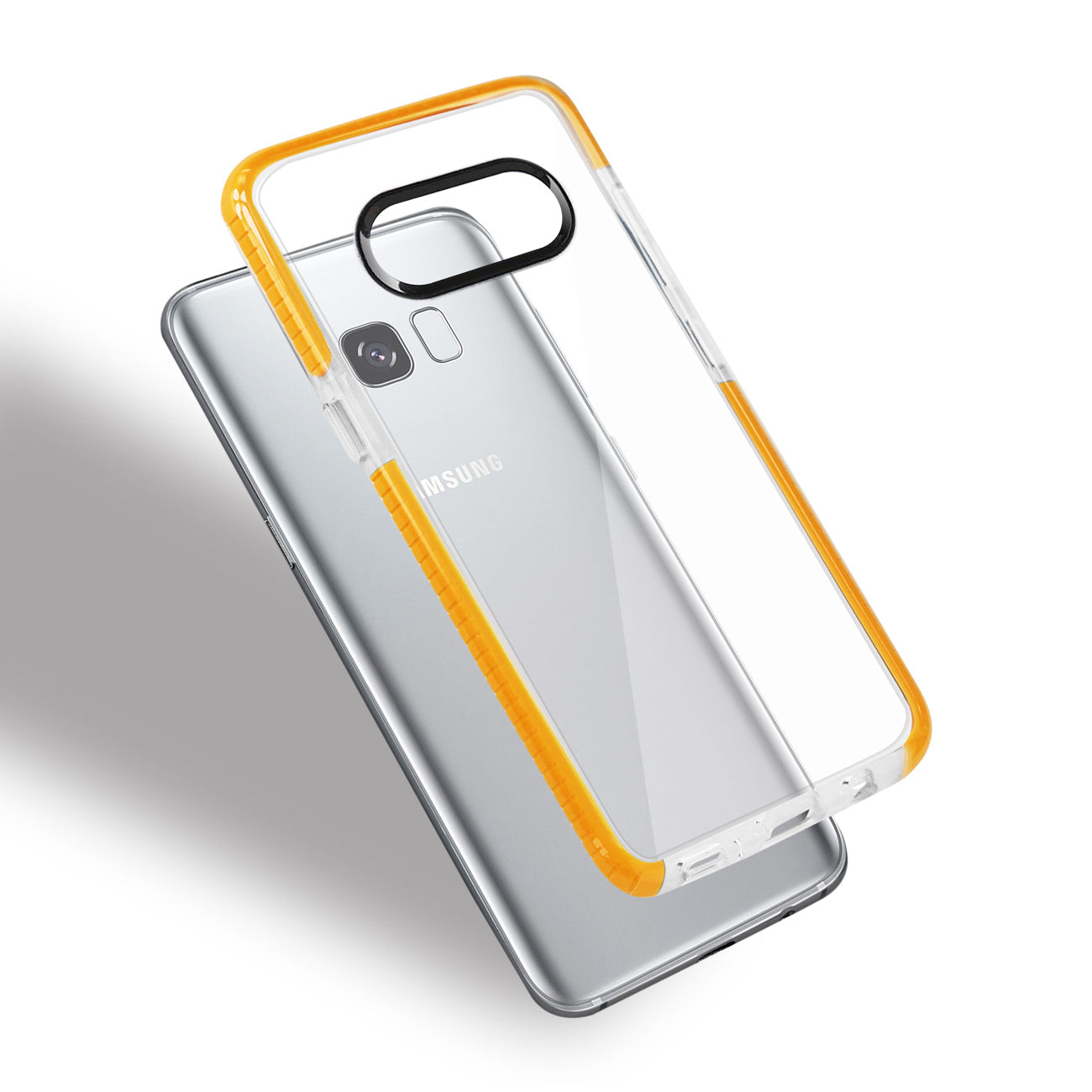 Case TPU Soft Transparent Samsung Galaxy S8 Edge/ S8 Plus Clear Orange Color