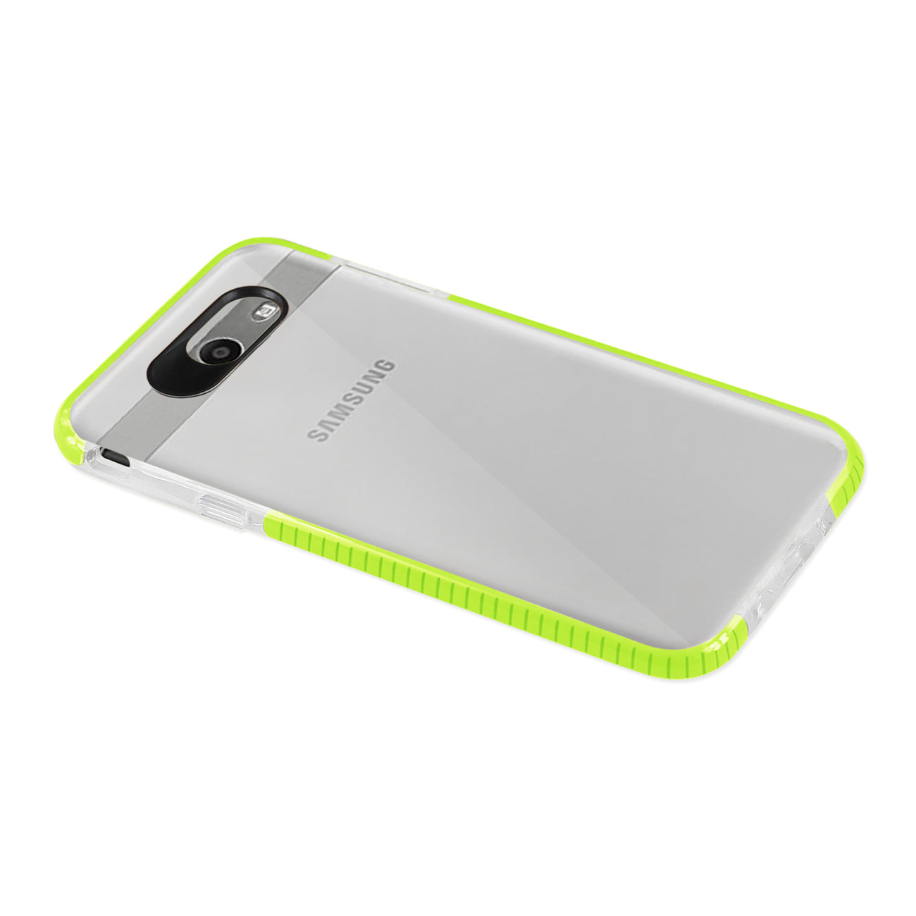 Case TPU Soft Transparent Samsung Galaxy J7 V 2017 Clear Green Color