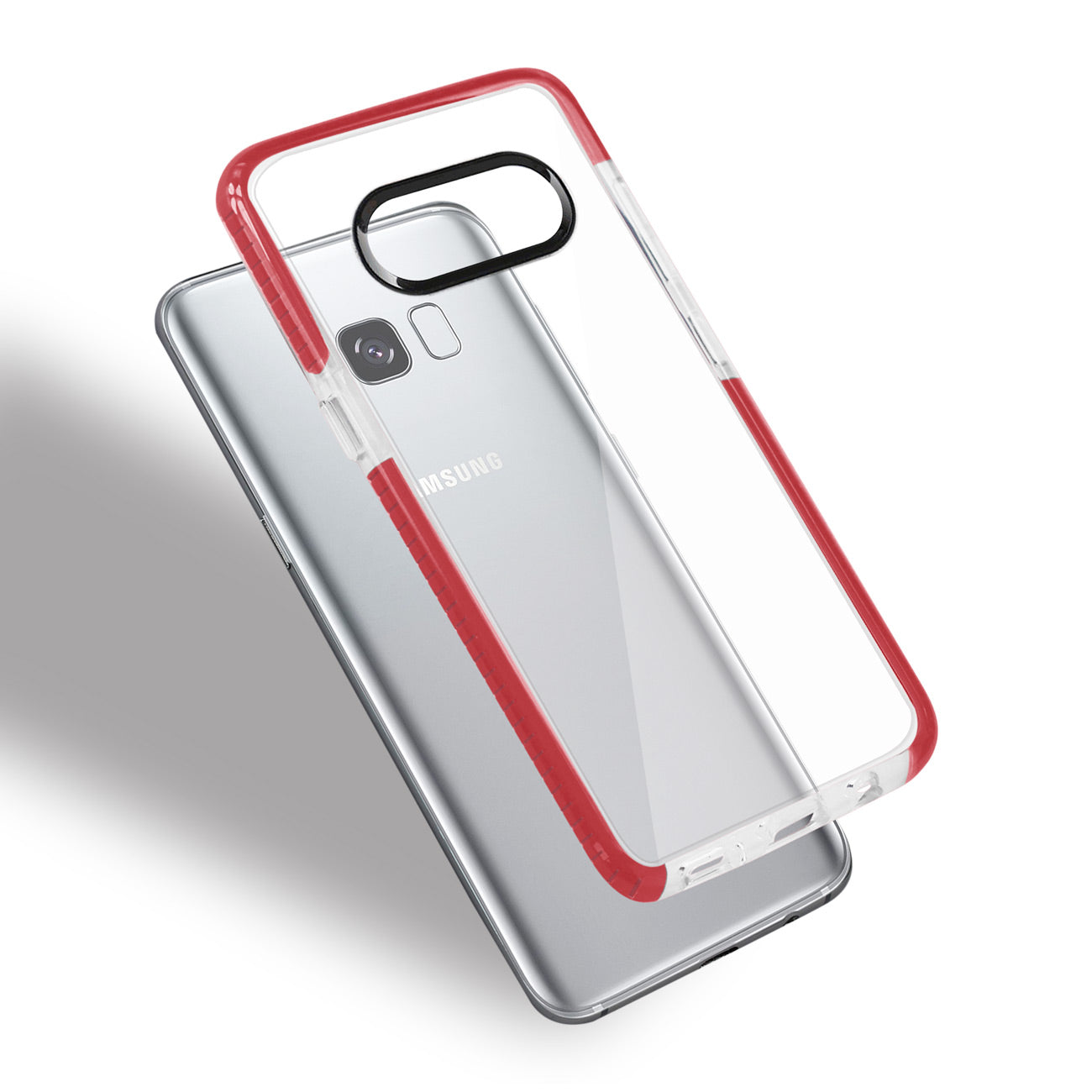 Case TPU Soft Transparent Samsung Galaxy S8/ SM Clear Red Color