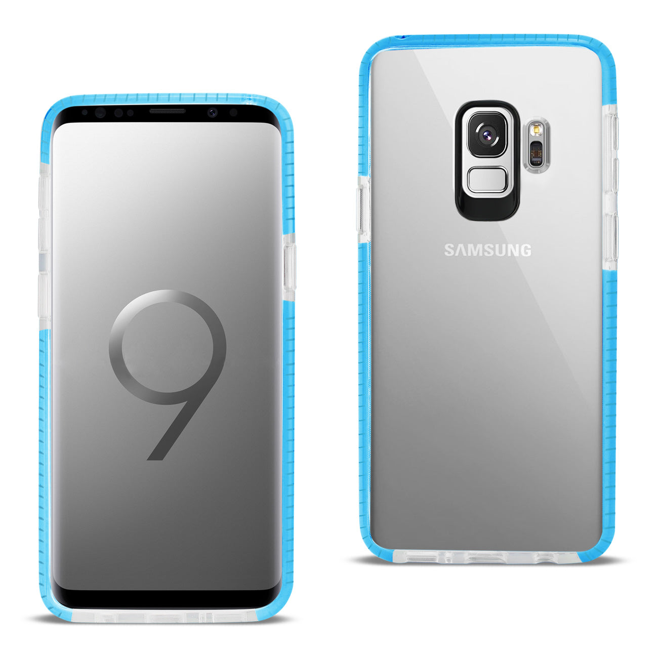 Case TPU Transparent Soft Samsung Galaxy S9 Clear Blue Color