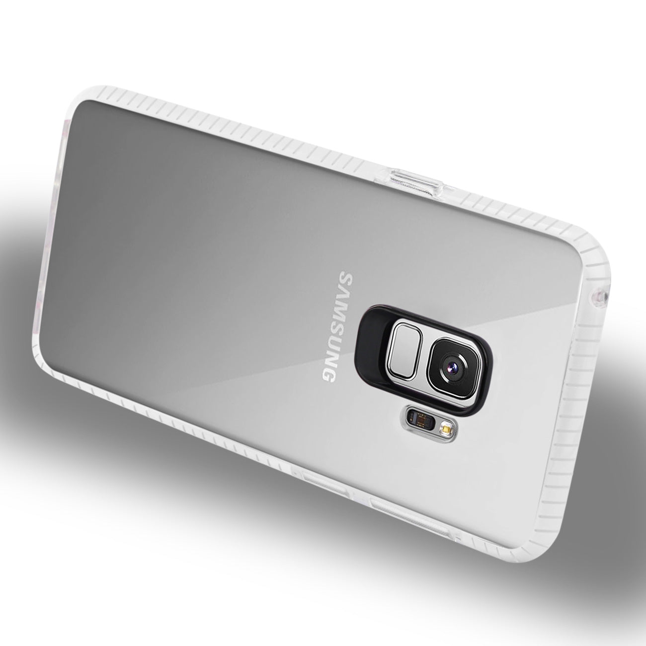 Case TPU Transparent Soft Samsung Galaxy S9 Clear White Color