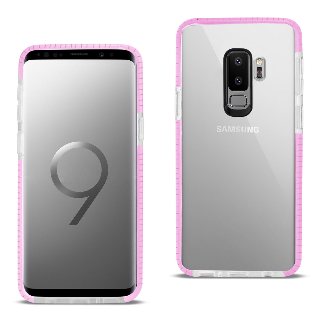 Samsung Galaxy S9 Plus Soft Transparent TPU Case In Clear Pink
