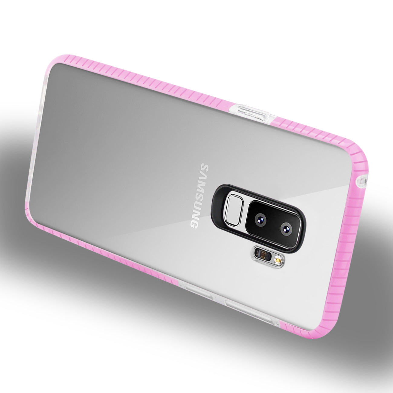 Samsung Galaxy S9 Plus Soft Transparent TPU Case In Clear Pink
