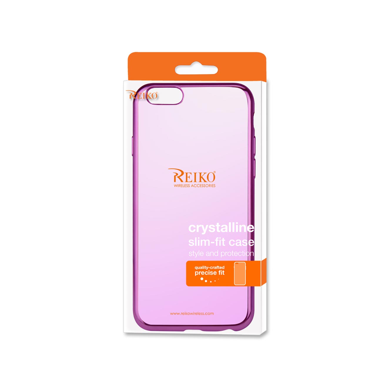 iPhone 6 Plus Frame Gradient Clear Glitter Case In Purple