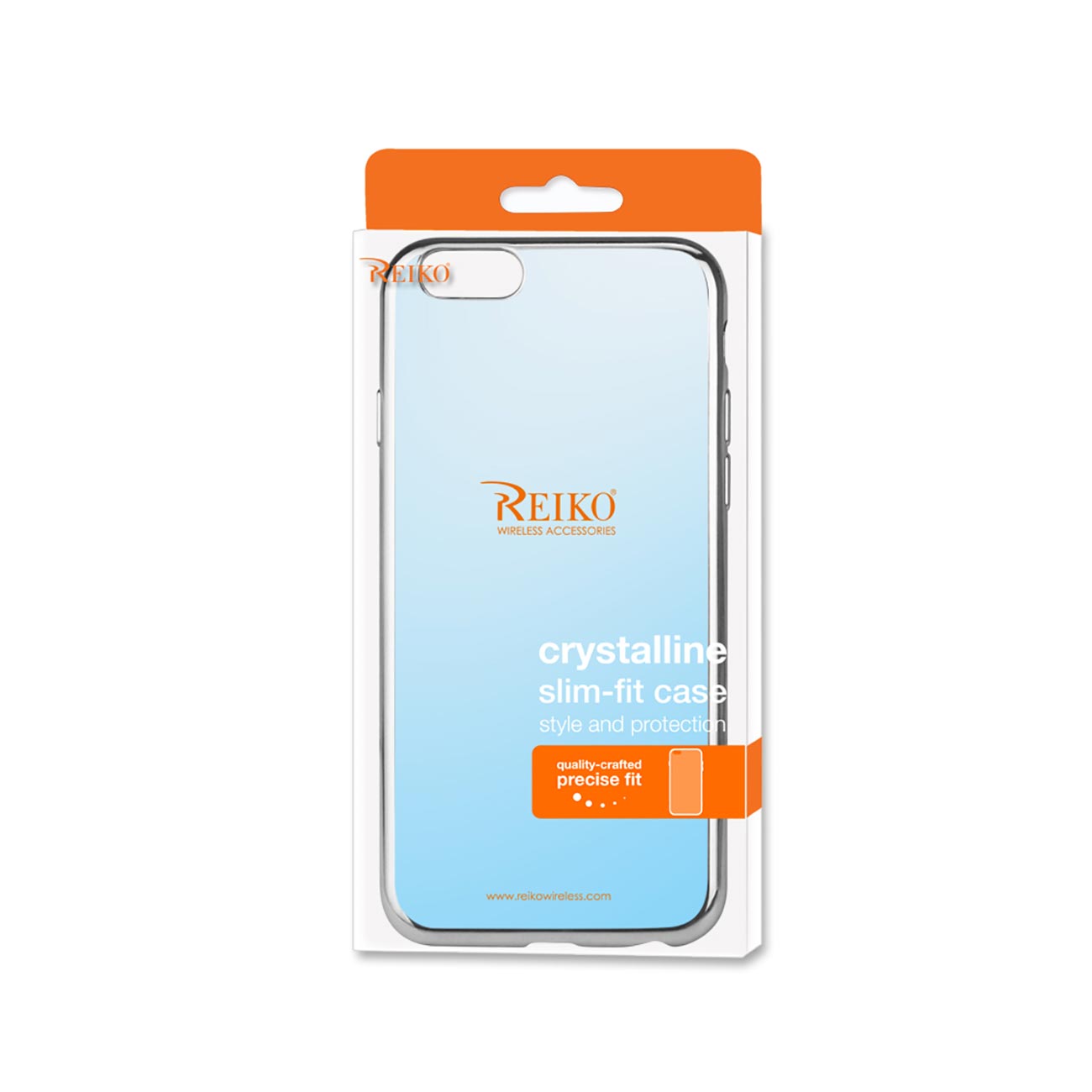 iPhone 6 Plus Frame Gradient Clear Glitter Case In Silver