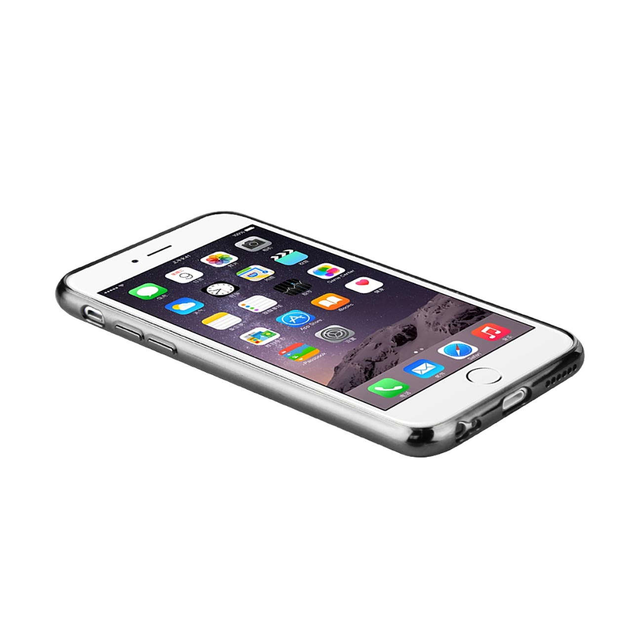 iPhone 6S Plus Flexible 3D Rhombus Pattern TPU Case With Shiny Frame In Clear