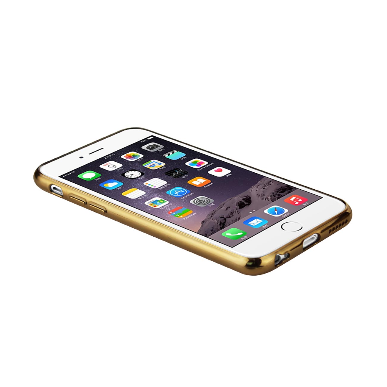 iPhone 6S Plus Flexible 3D Rhombus Pattern TPU Case With Shiny Frame In Gold
