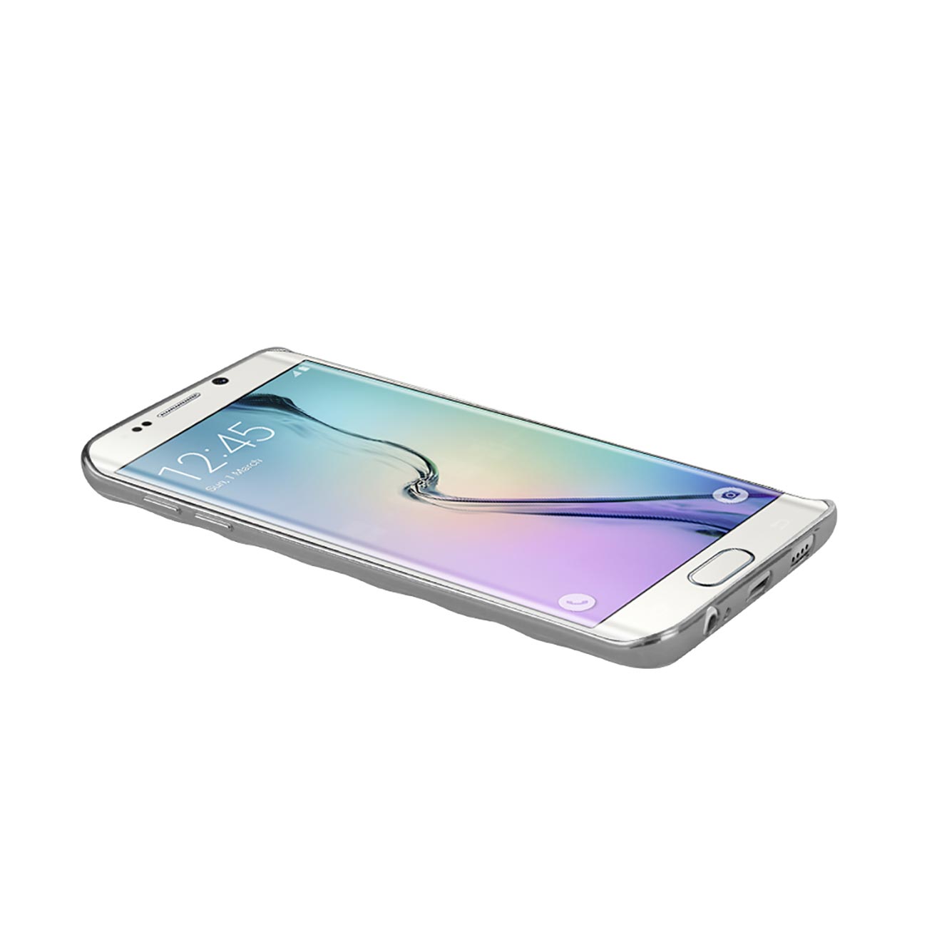 Samsung Galaxy S6 Edge Plus Flexible 3D Rhombus Pattern TPU Case With Shiny Frame In Clear