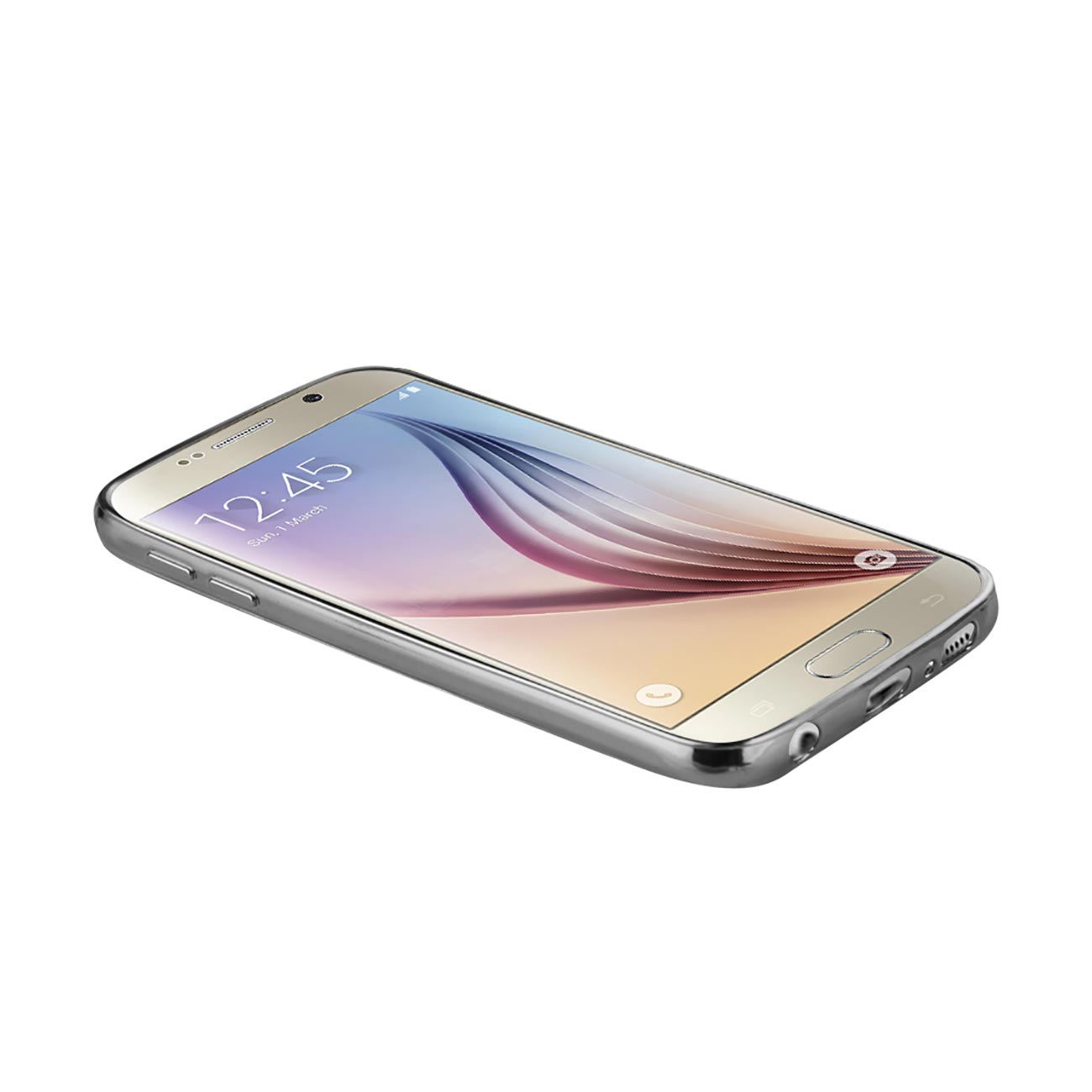 Samsung Galaxy S6 Flexible 3D Rhombus Pattern TPU Case With Shiny Frame In Clear
