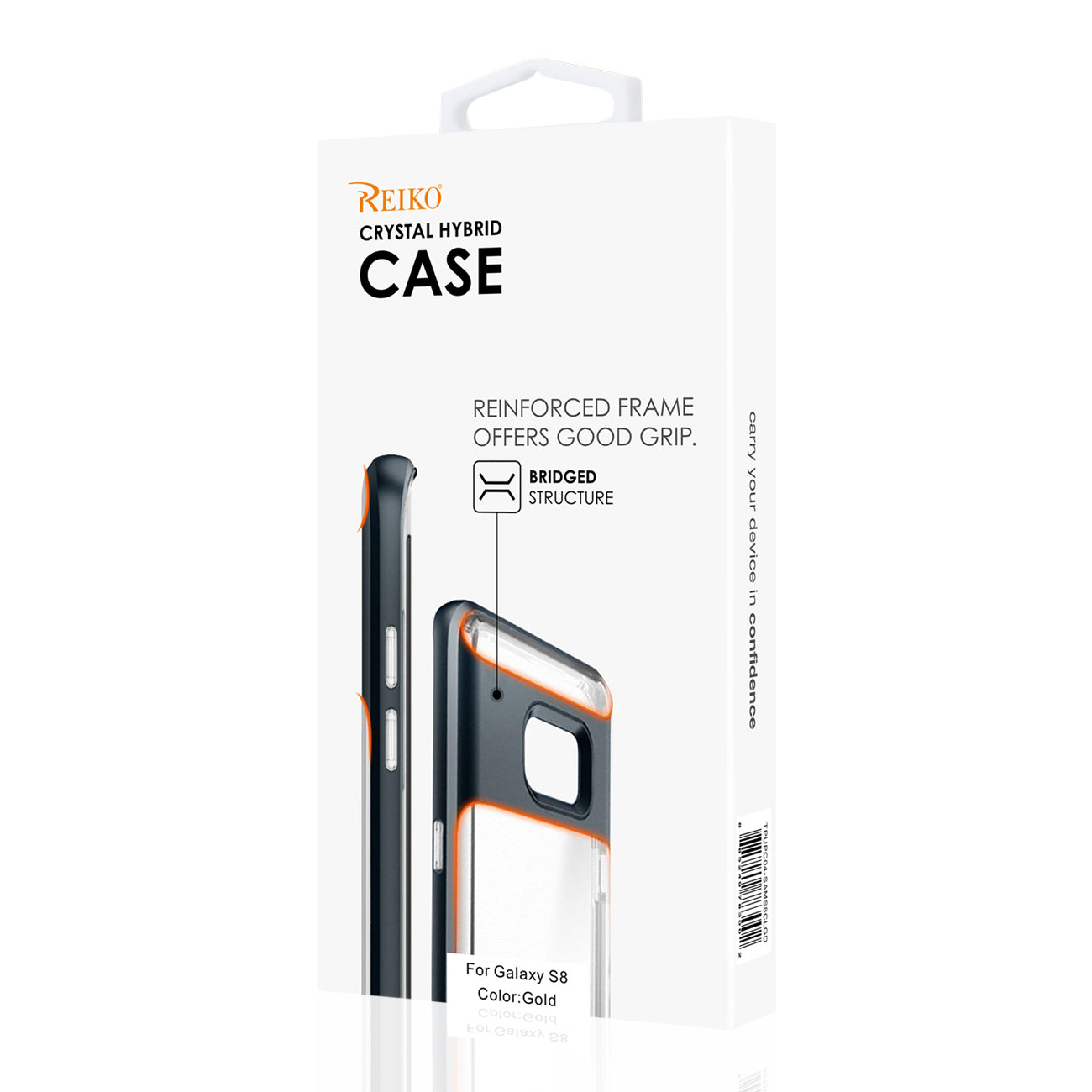 Case Bumper Kickstand Matte Inner Finish Samsung Galaxy S8 Clear Gold Color