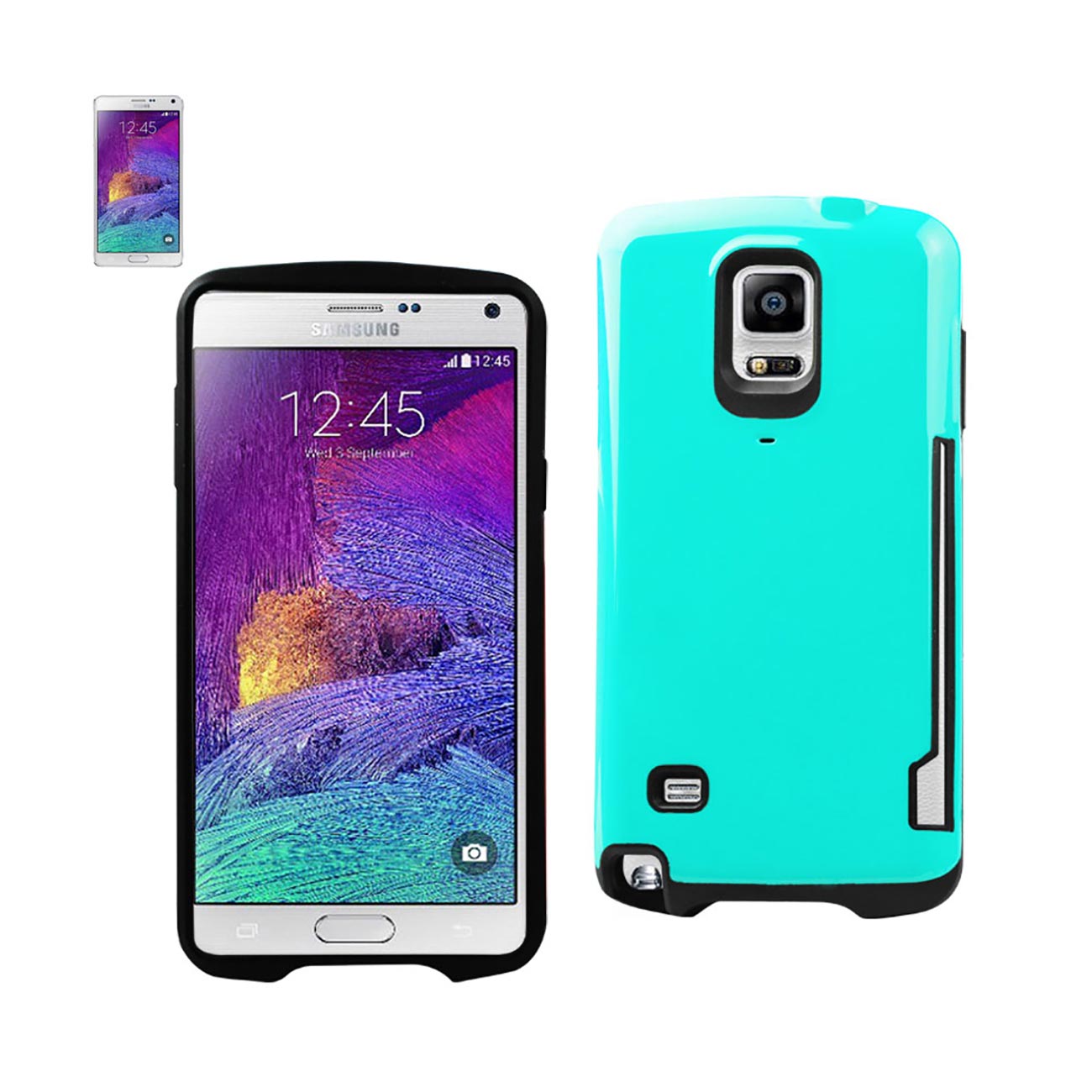 Samsung Galaxy Note 4 Candy Shield Case With Card Holder In Blue