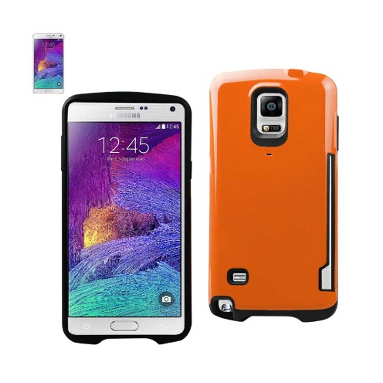 Samsung Galaxy Note 4 Candy Shield Case With Card Holder In Orange