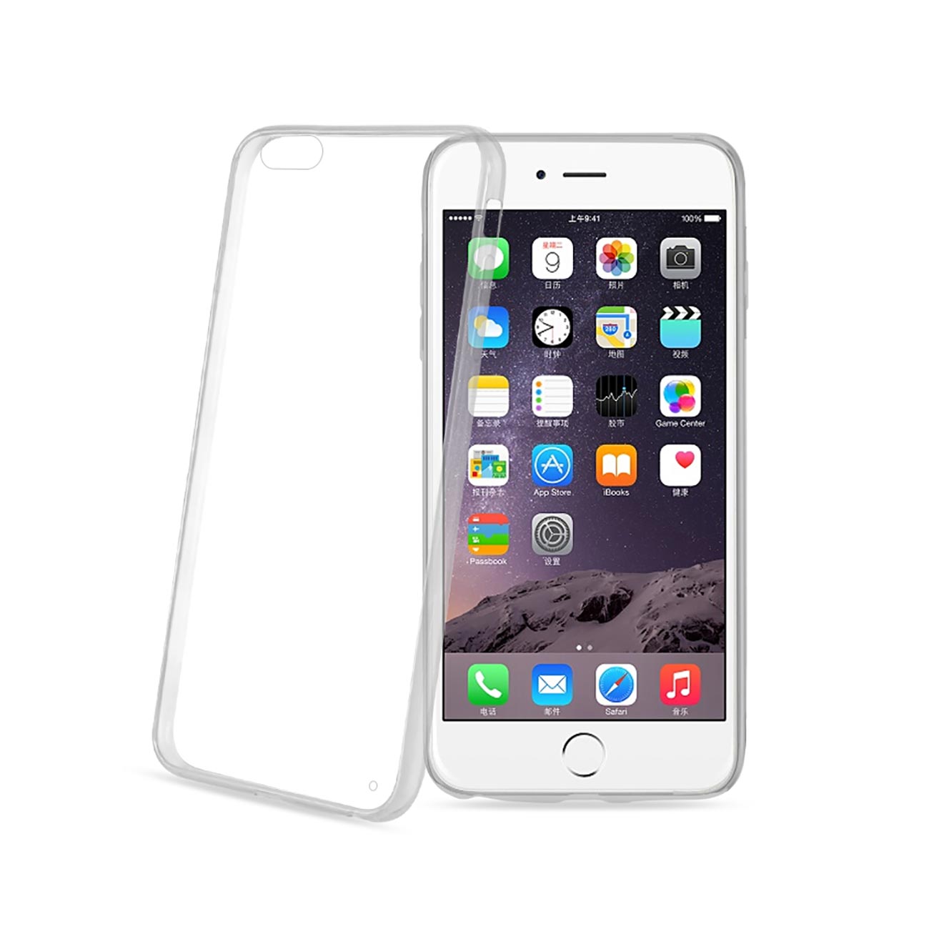 IPHONE 6 PLUS CLEAR BACK FRAME BUMPER CASE IN CLEAR