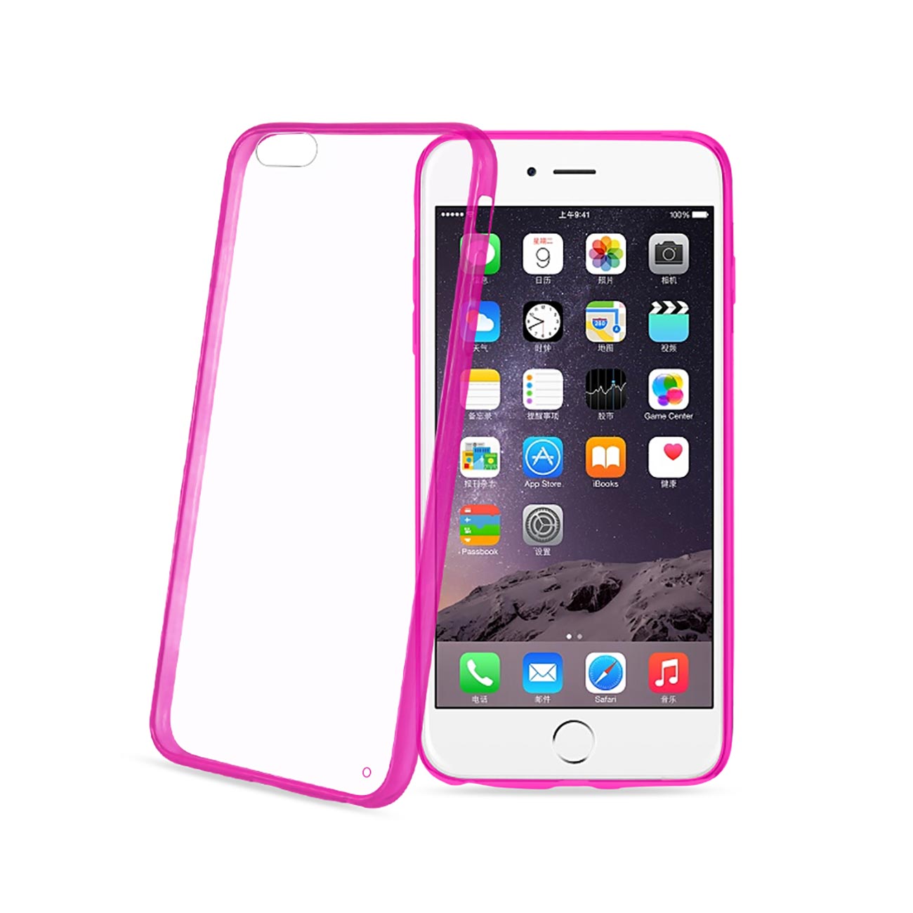 iPhone 6 Plus/ 6S Plus Clear Back Frame Bumper Case In Pink
