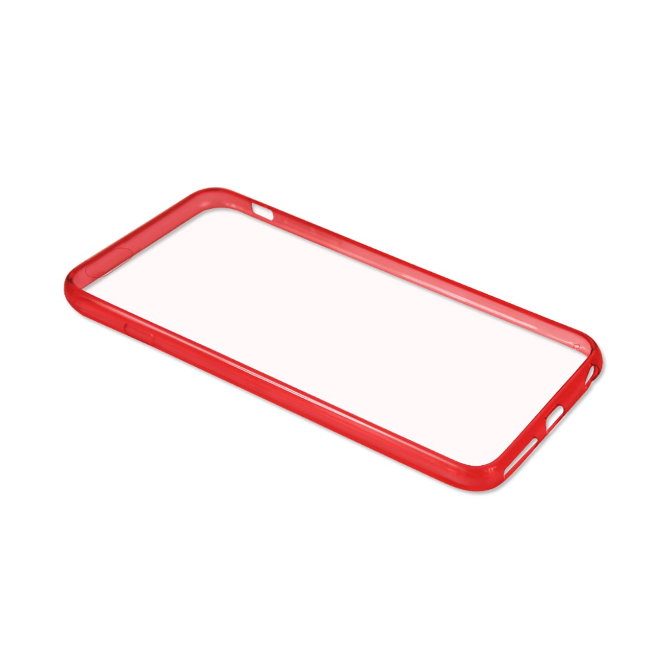 iPhone 6 Plus Clear Back Frame Bumper Case In Red
