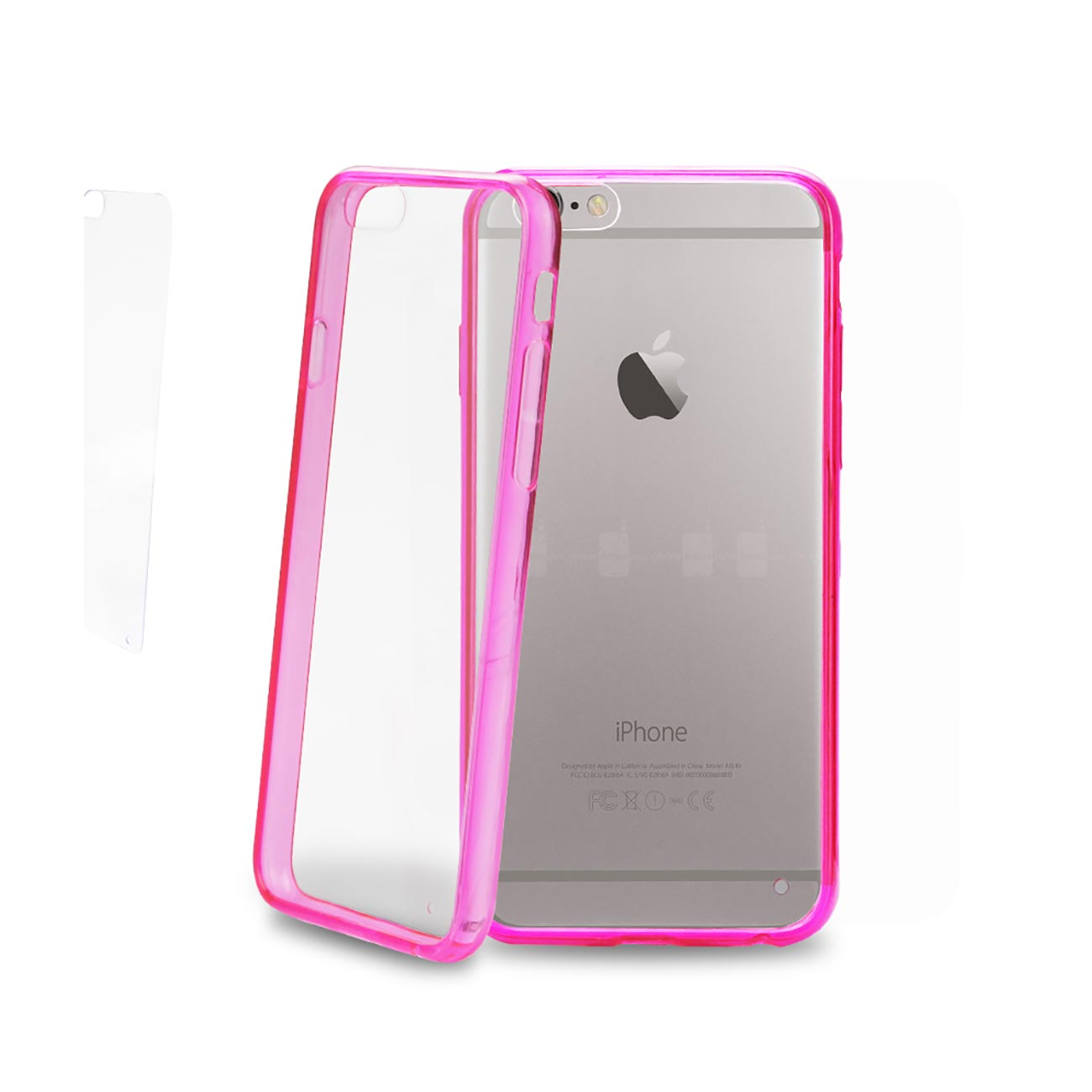 iPhone 6 Clear Back Frame Bumper Case In Pink