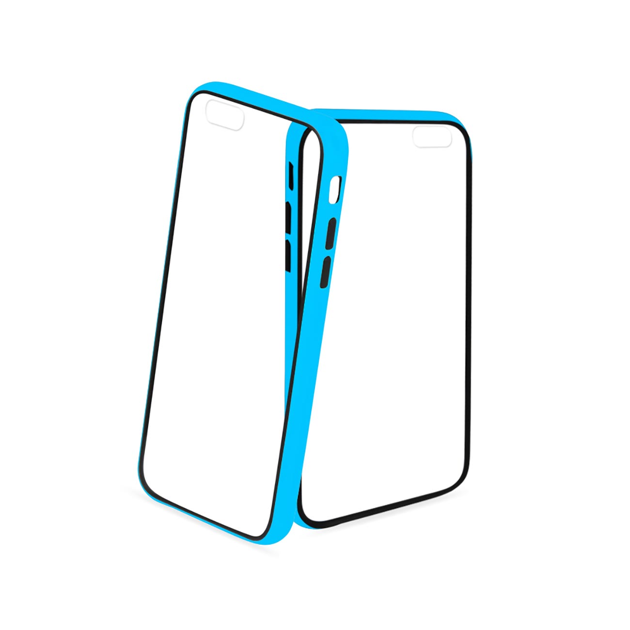 iPhone 6 Bumper Case With Tempered Glass Screen Protector In Blue