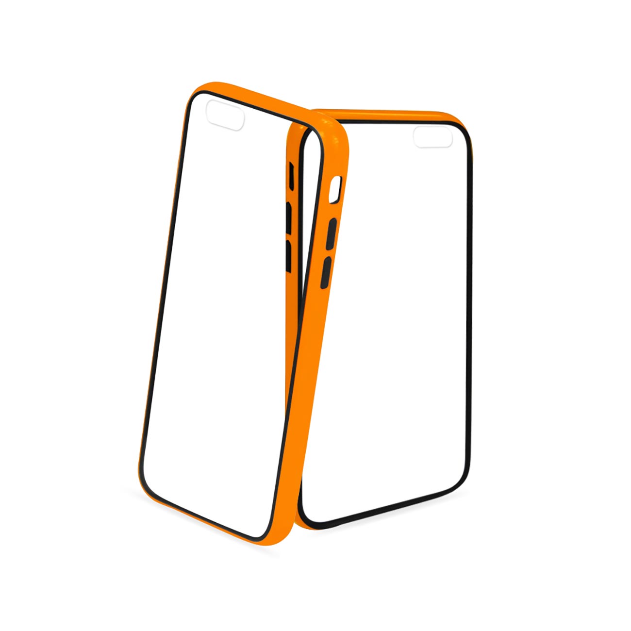 iPhone 6 Bumper Case With Tempered Glass Screen Protector In Orange